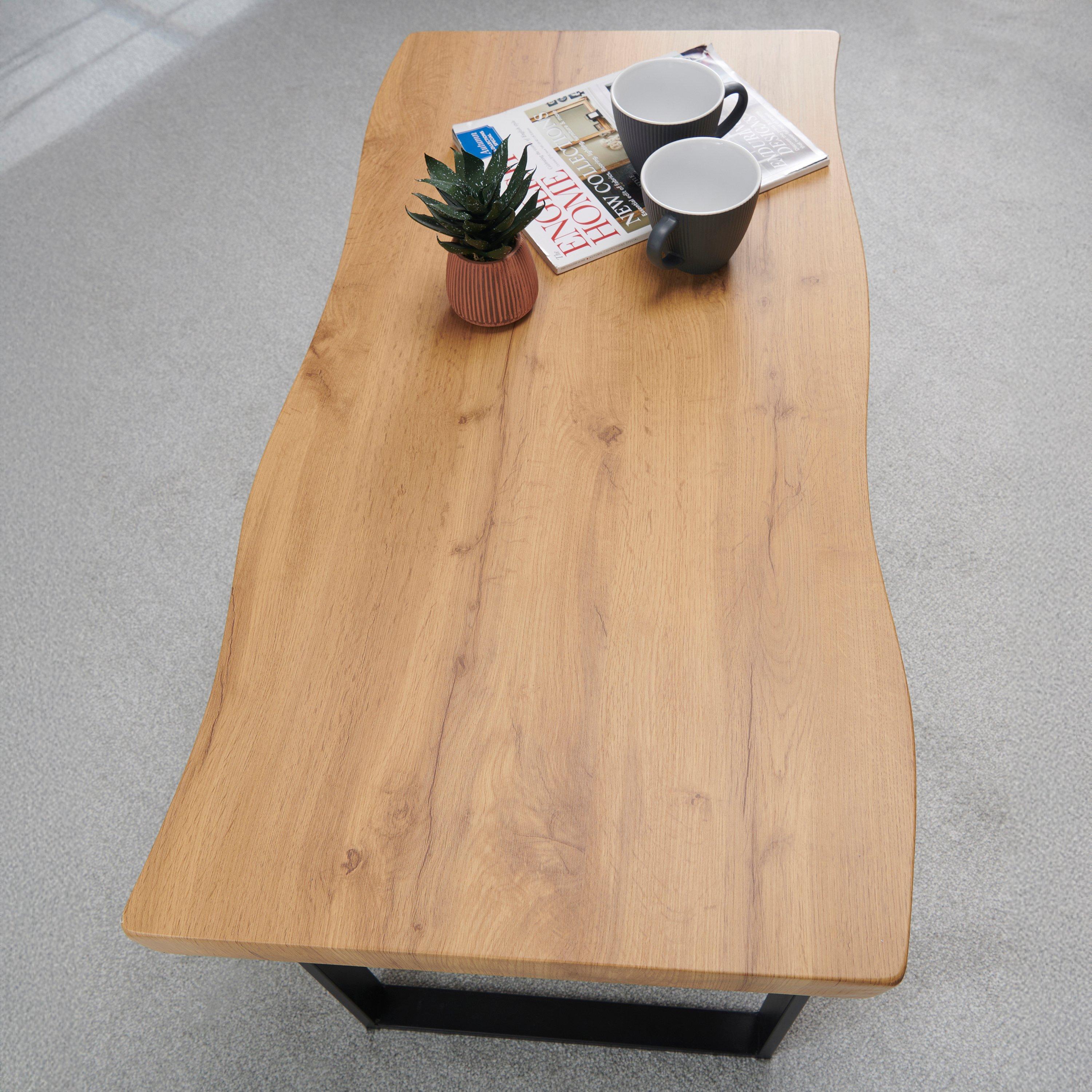 Oak And Black - Greenhurst - Live Edge Coffee Table - 3