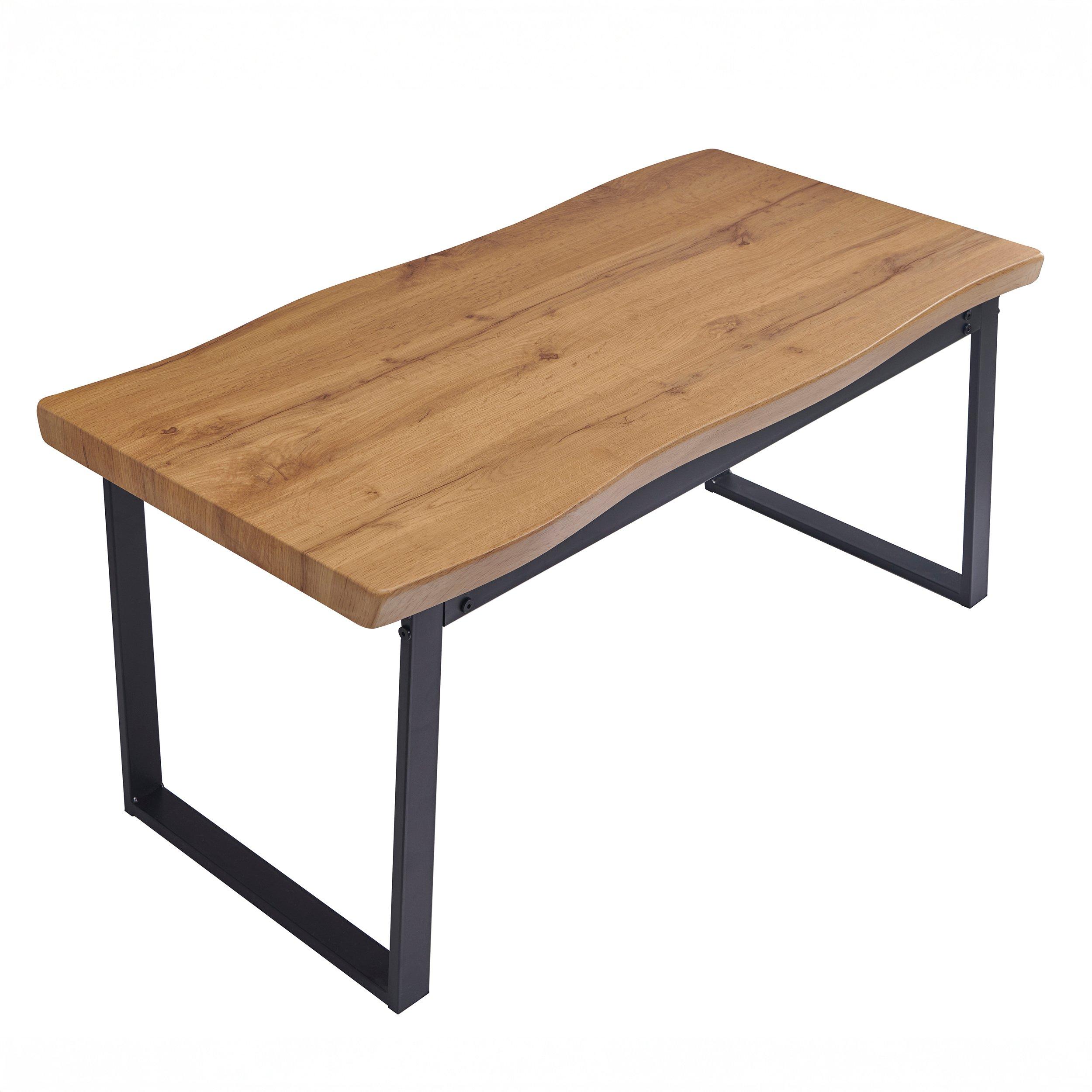 Oak And Black - Greenhurst - Live Edge Coffee Table - 4