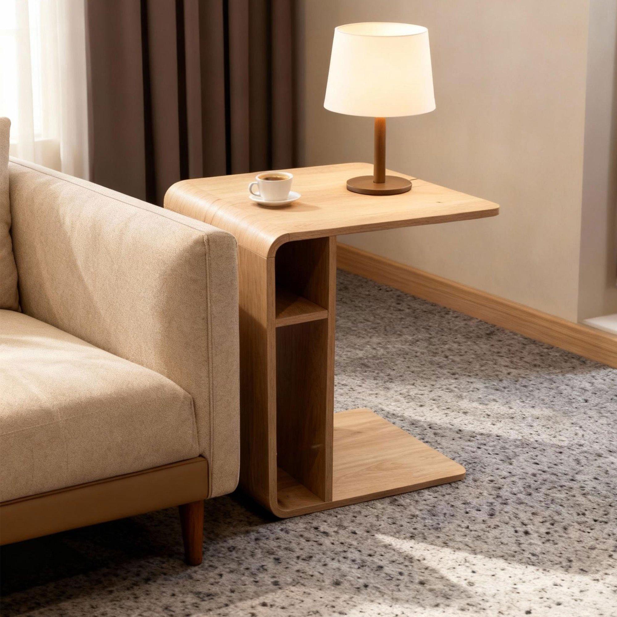 Light Oak - Greenhurst - Curved Edge Reversible Coffee or End Table - 2