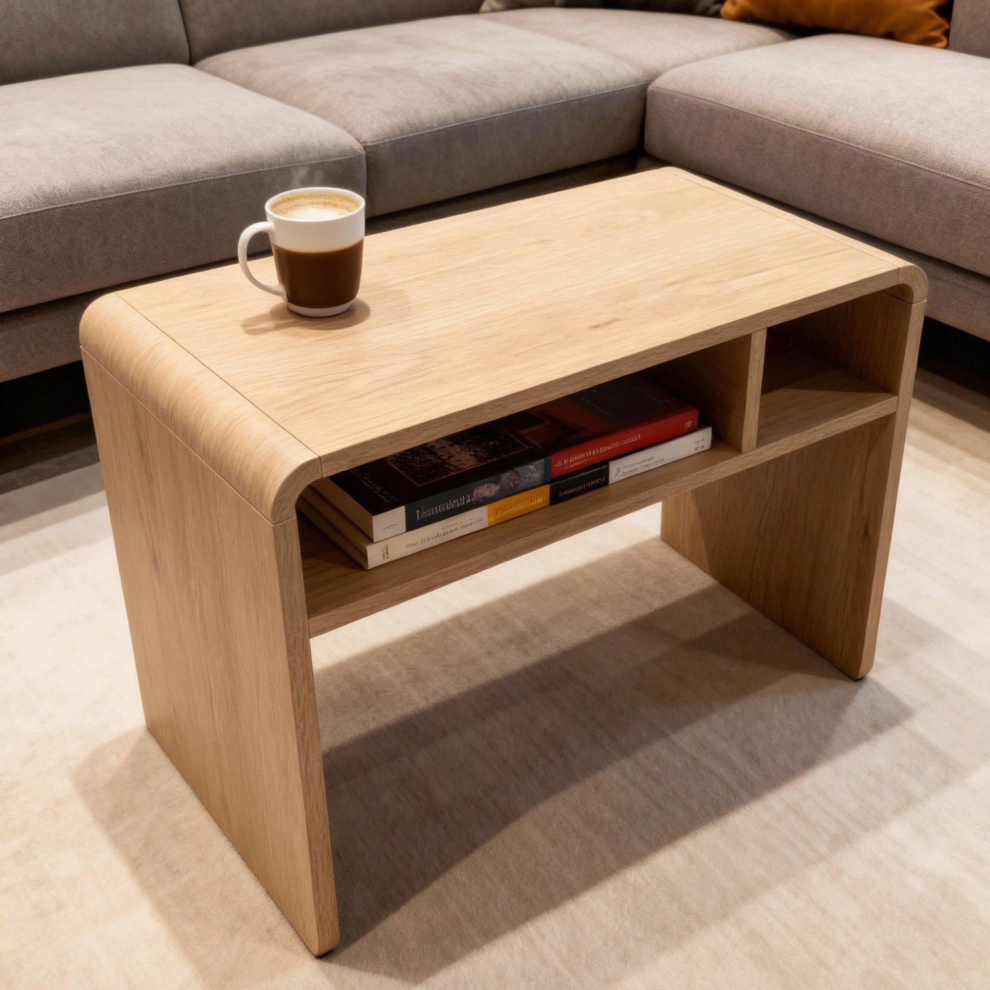 Light Oak - Greenhurst - Curved Edge Reversible Coffee or End Table - 4