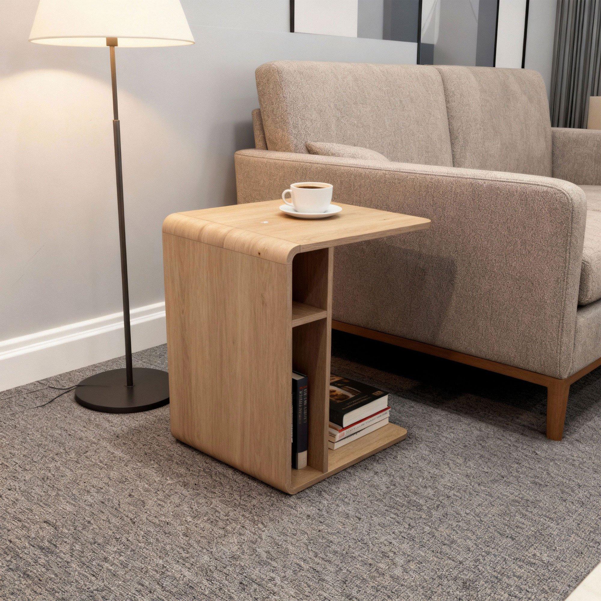 Light Oak - Greenhurst - Curved Edge Reversible Coffee or End Table - 5