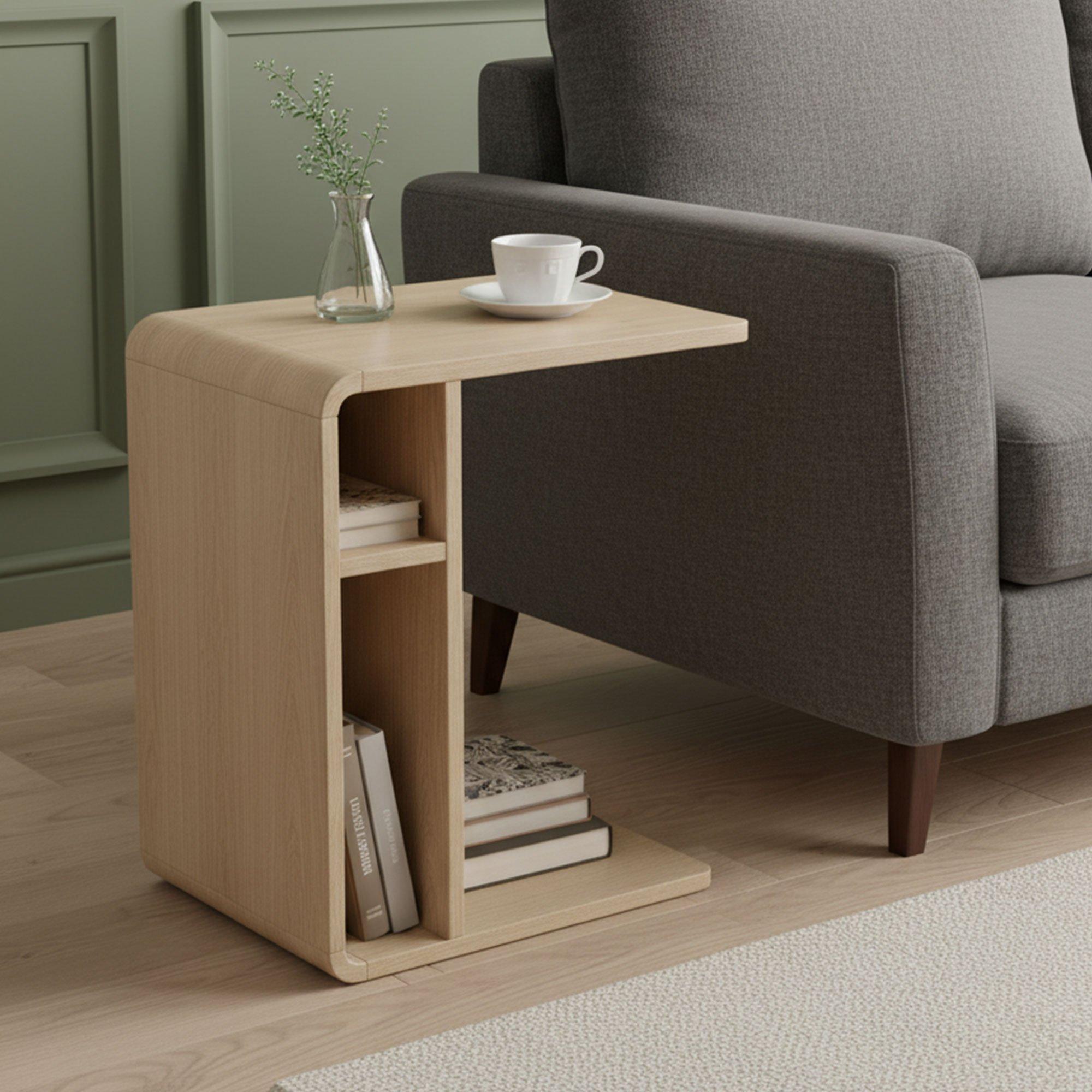 Light Oak - Greenhurst - Curved Edge Reversible Coffee or End Table - 6