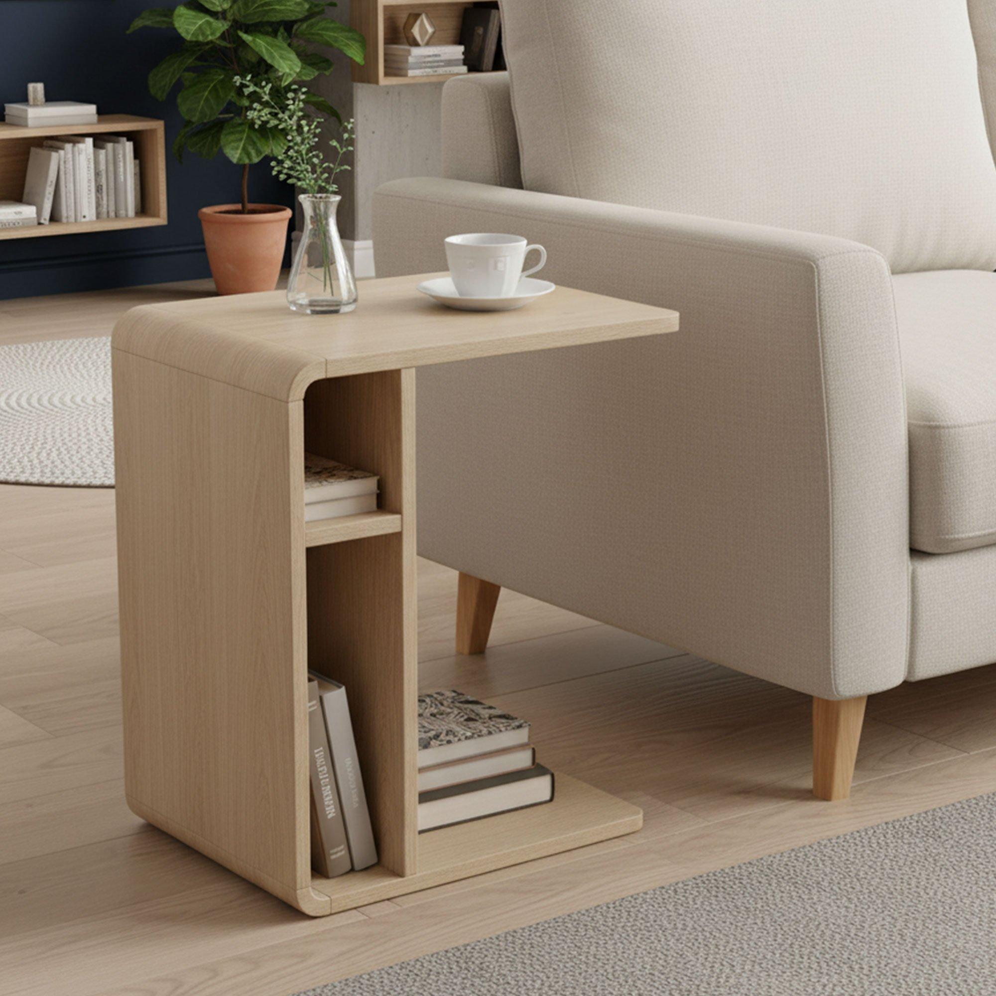 Light Oak - Greenhurst - Curved Edge Reversible Coffee or End Table - 7