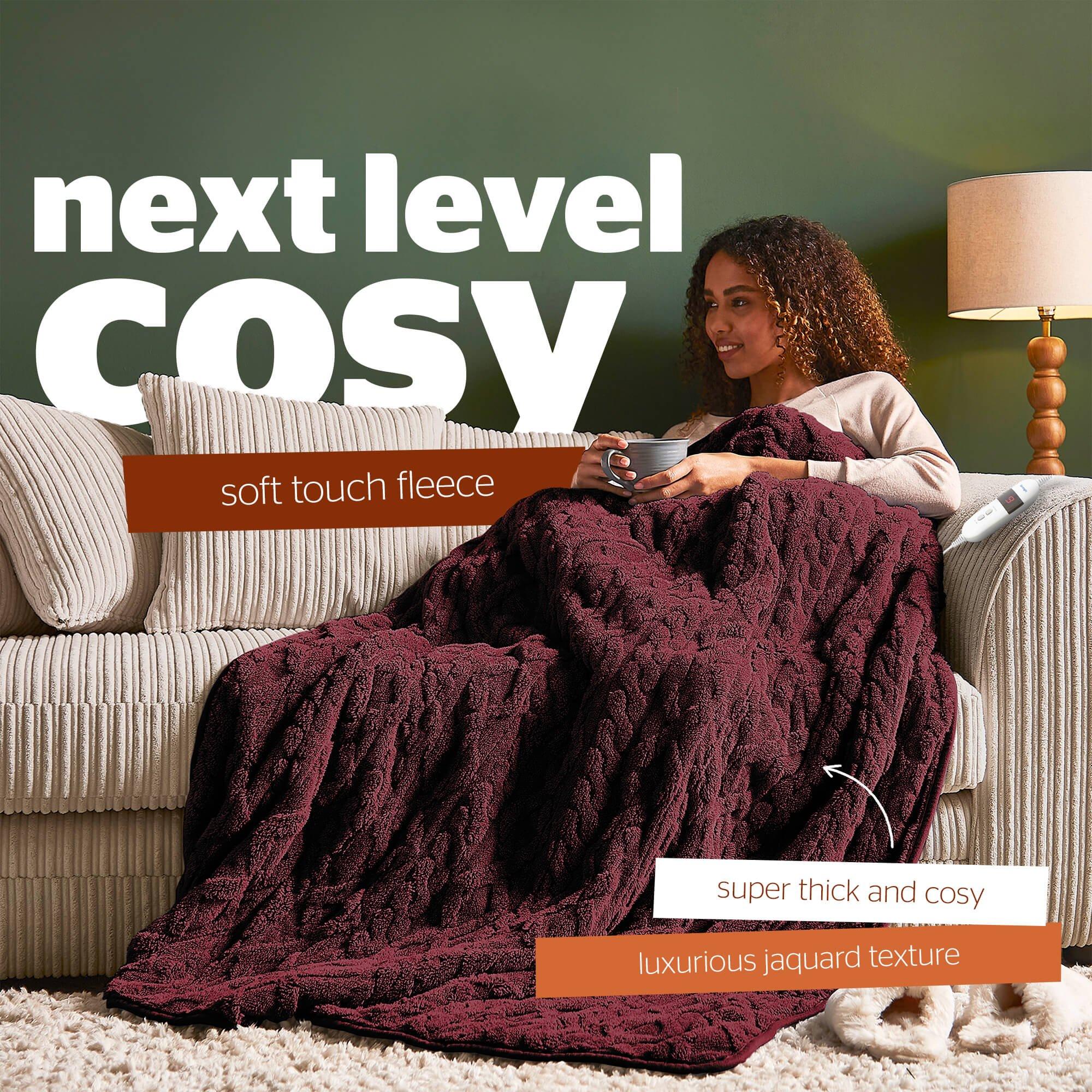 Berry - Silentnight - SILENTNIGHT LUXURY SUPER COSY HEATED THROW - 2