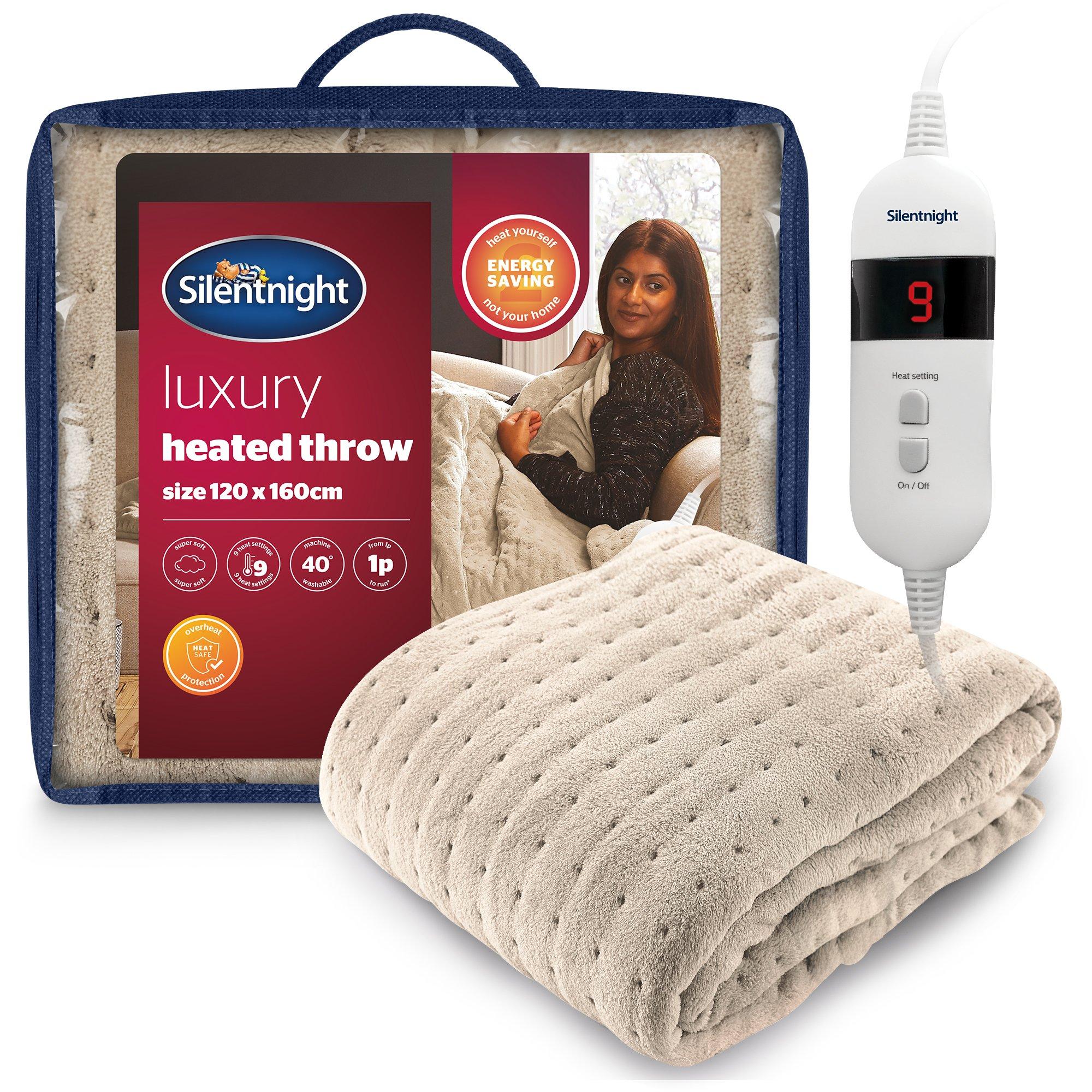 Silentnight  Luxury Heated Throw - Natural - 120x160