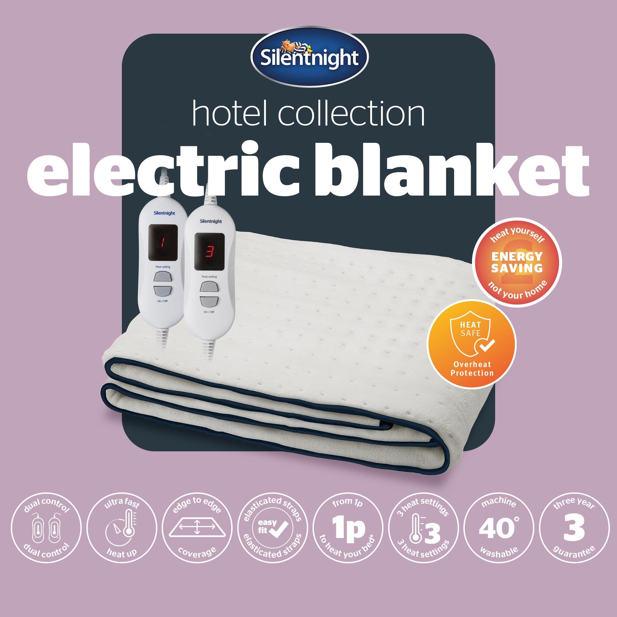 White - Silentnight - Hotel Collection Electric Blanket - 9