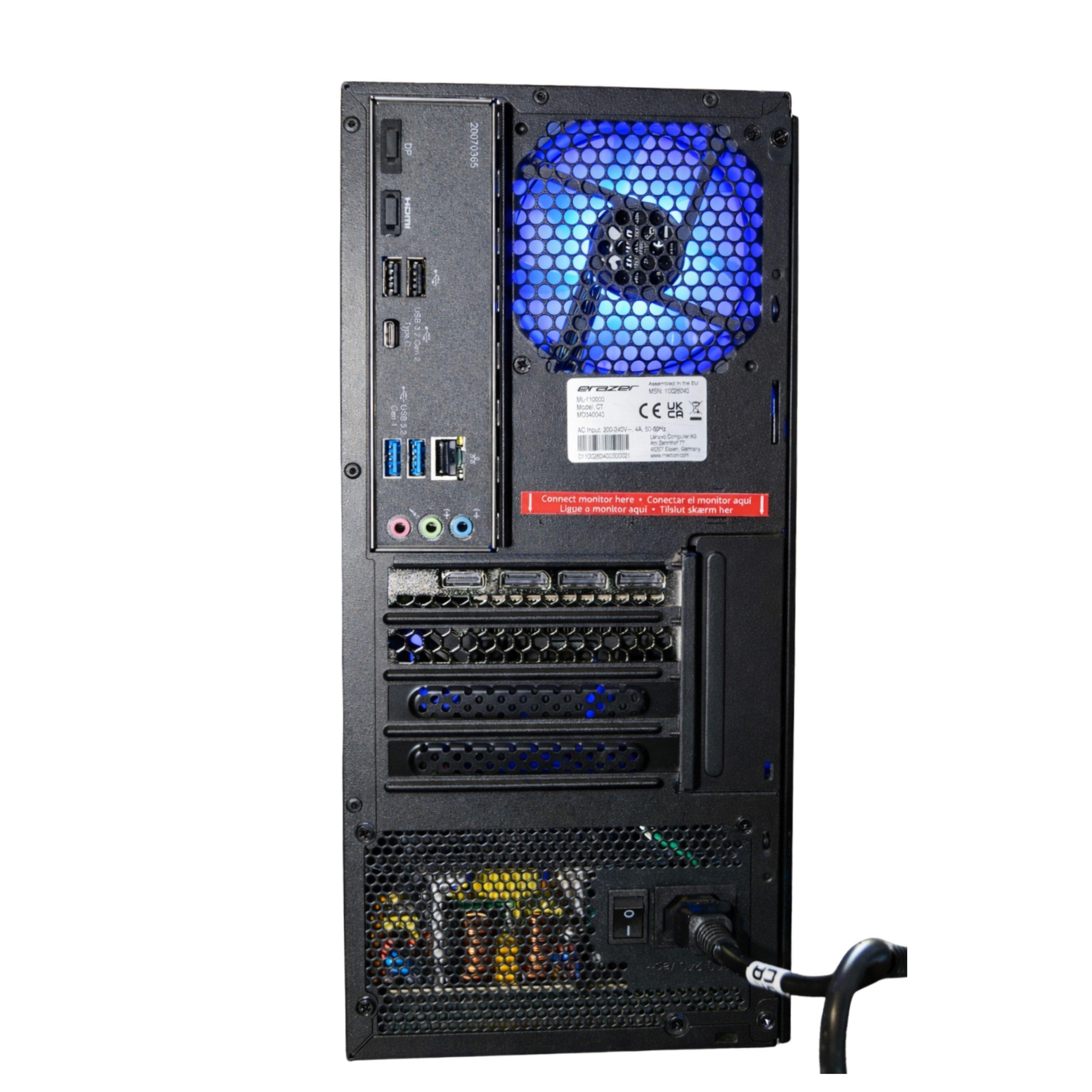 Schwarz - Medion - Erazer Recon P40 Gaming Desktop Intel Core i5 14400 RTX 5060 16GB RAM 1TB SSD Win 11 Home - 6