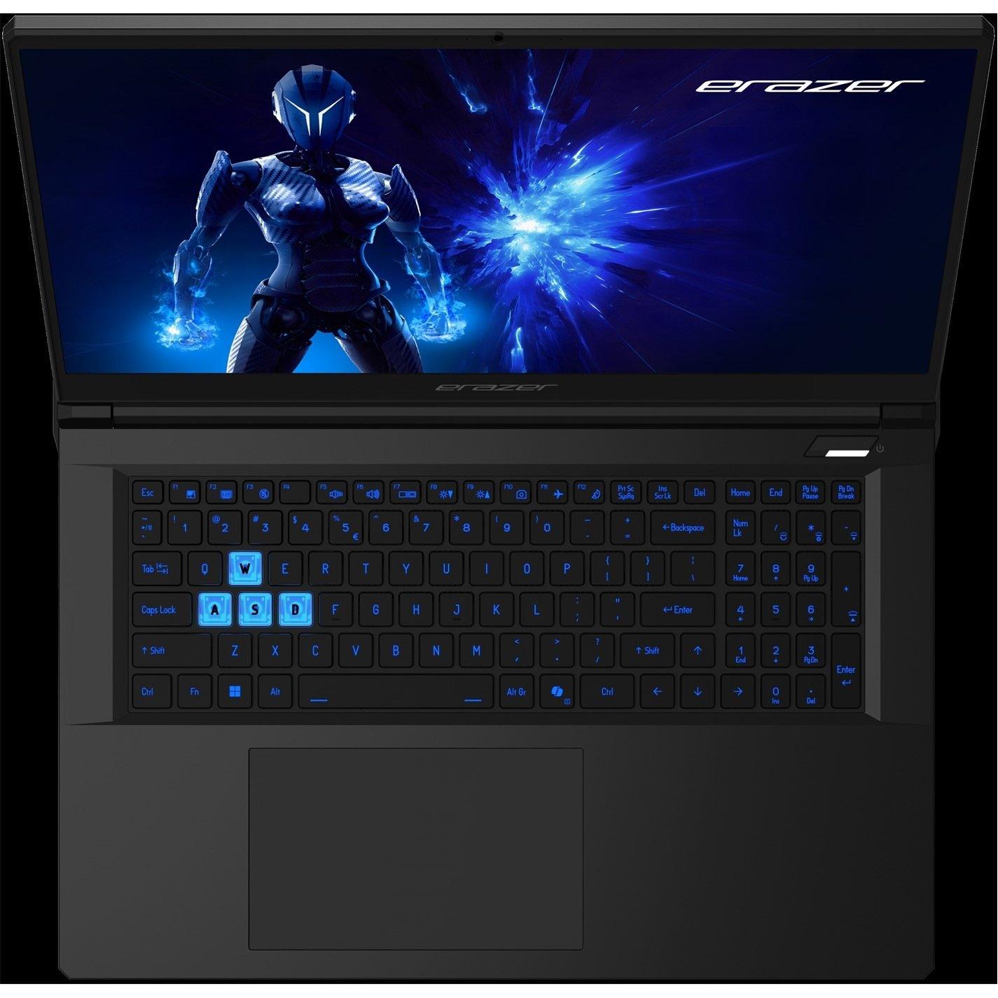 Sort - Medion - Erazer Defender 17 P1 17.3 Gaming Laptop Intel Core 7 240H RTX 5060 Win 11 Home - 2