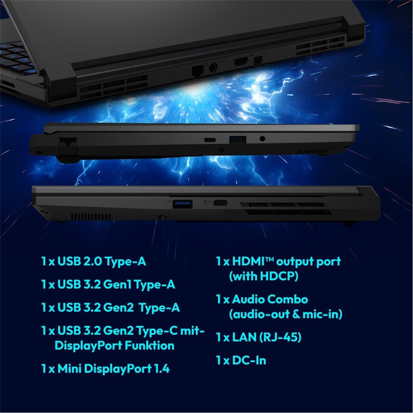 Black - Medion - Erazer Defender 17 P1 17.3 Gaming Laptop Intel Core 7 240H RTX 5060 Win 11 Home - 7