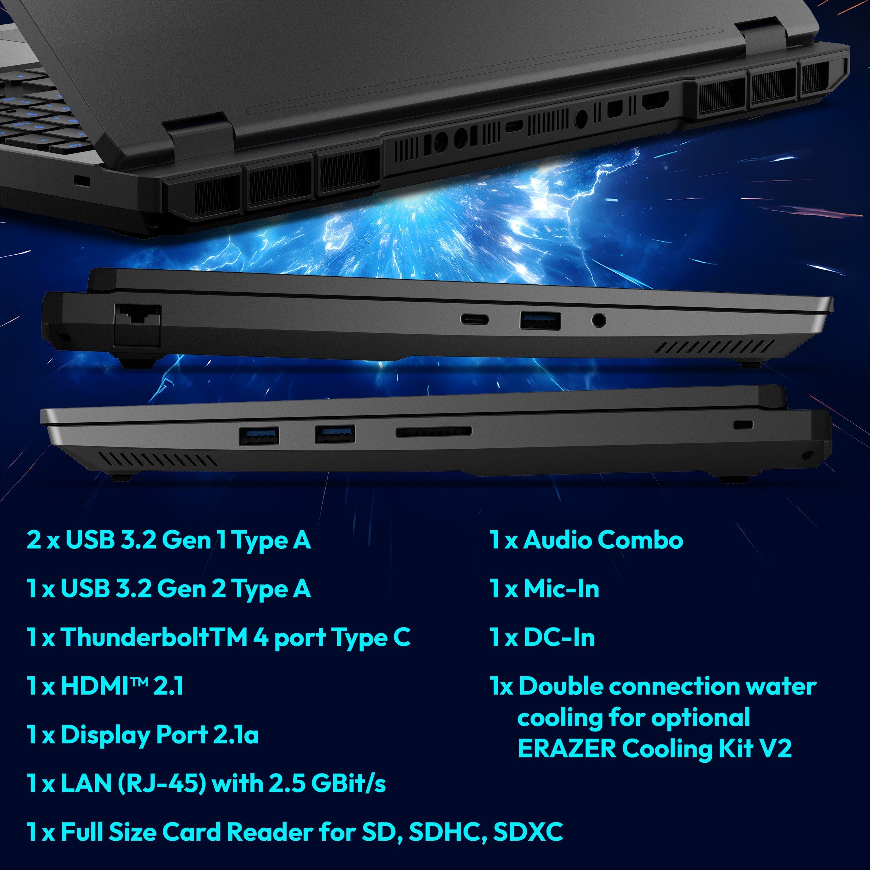 Sort - Medion - Erazer Beast 16 X1 Ultimate 16 Gaming Laptop Intel Core Ultra 9 275HX RTX 5080 Win 11 Home - 13