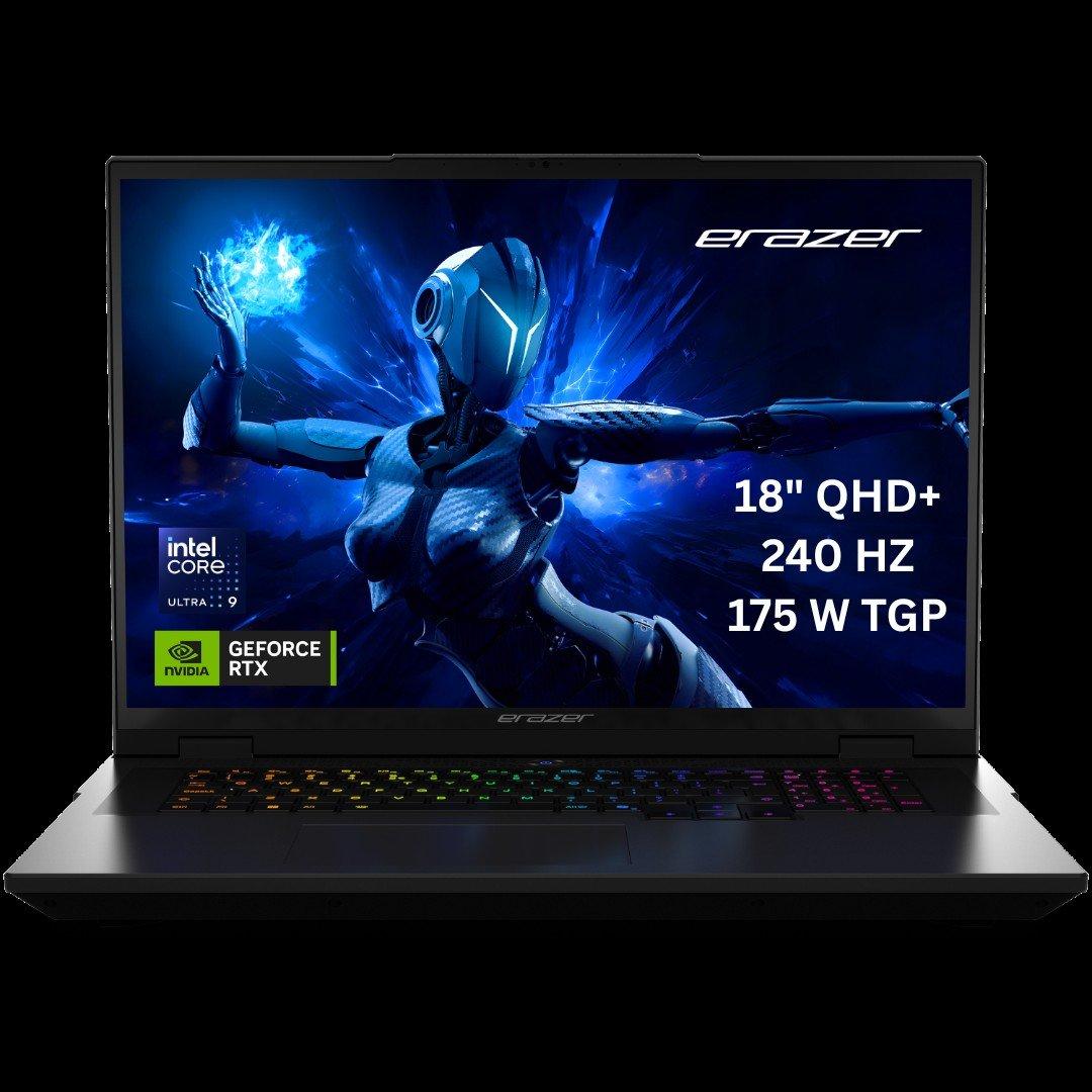 Schwarz - Medion - Erazer Beast 18 18 Gaming Laptop Intel Core Ultra 9 275HX RTX 5090 Win 11 Home - 12