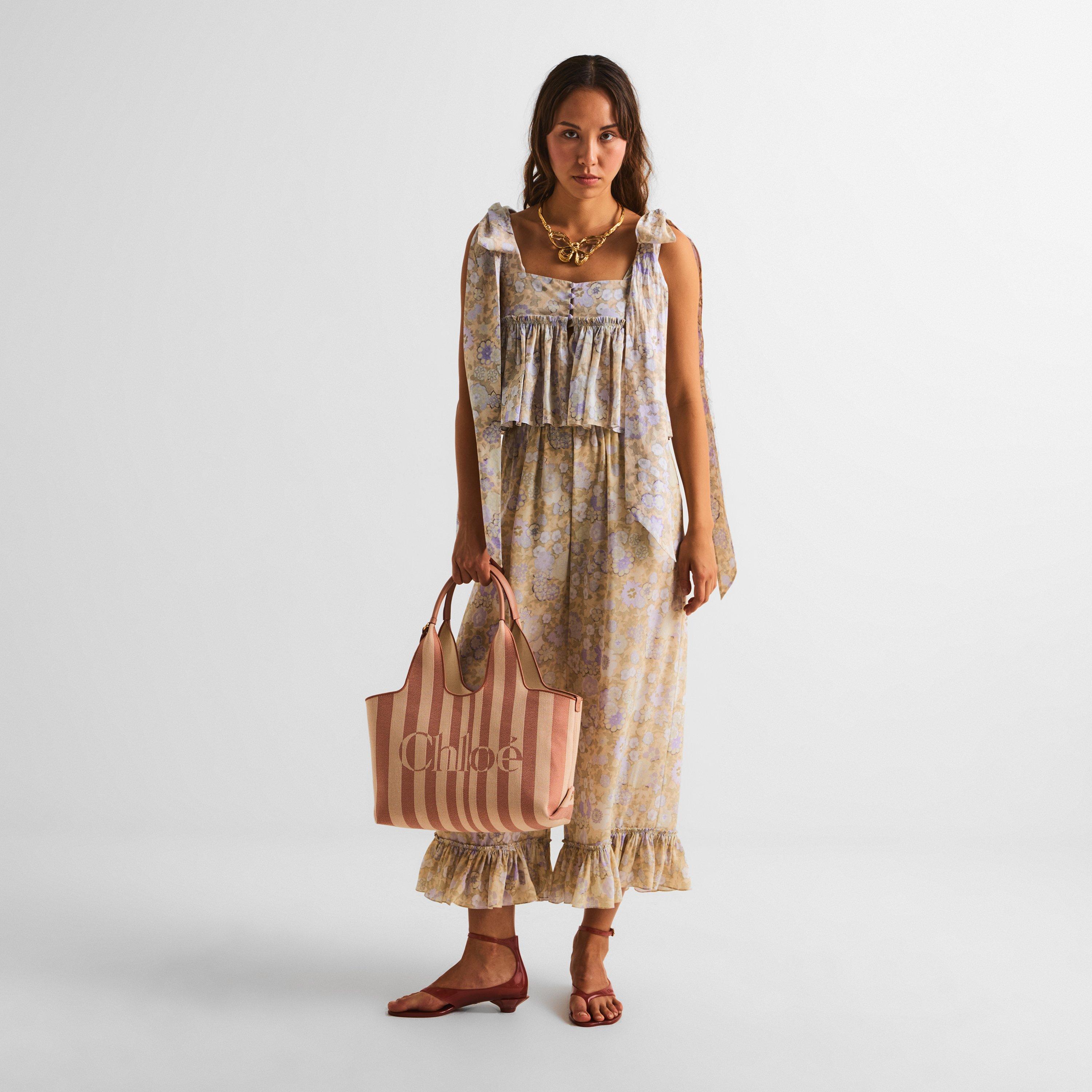 Nougat - Chloe - Women's Stripy Tote Bag - 6