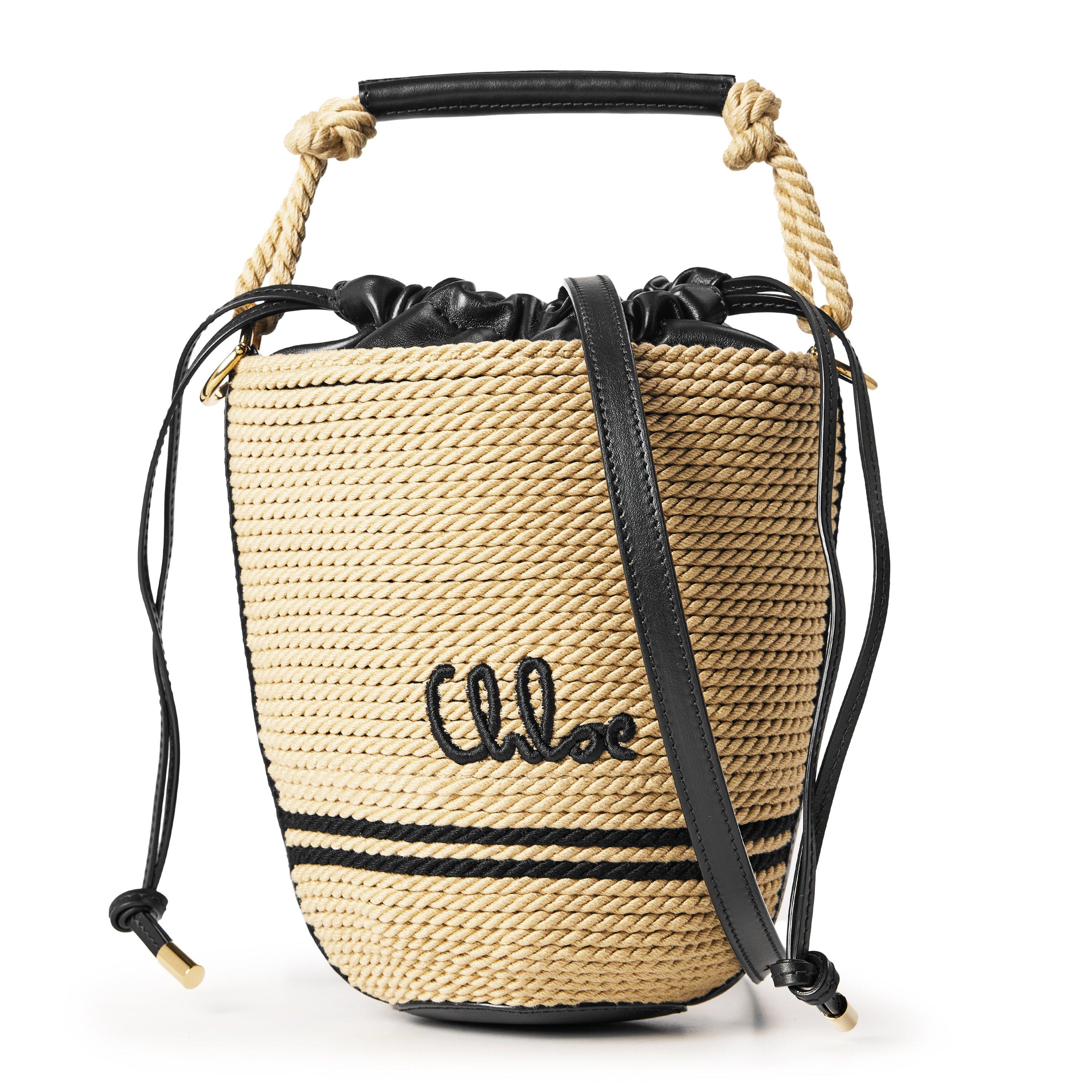 Black/White - Chloe - Women's Soleil Bucket Bag - 1
