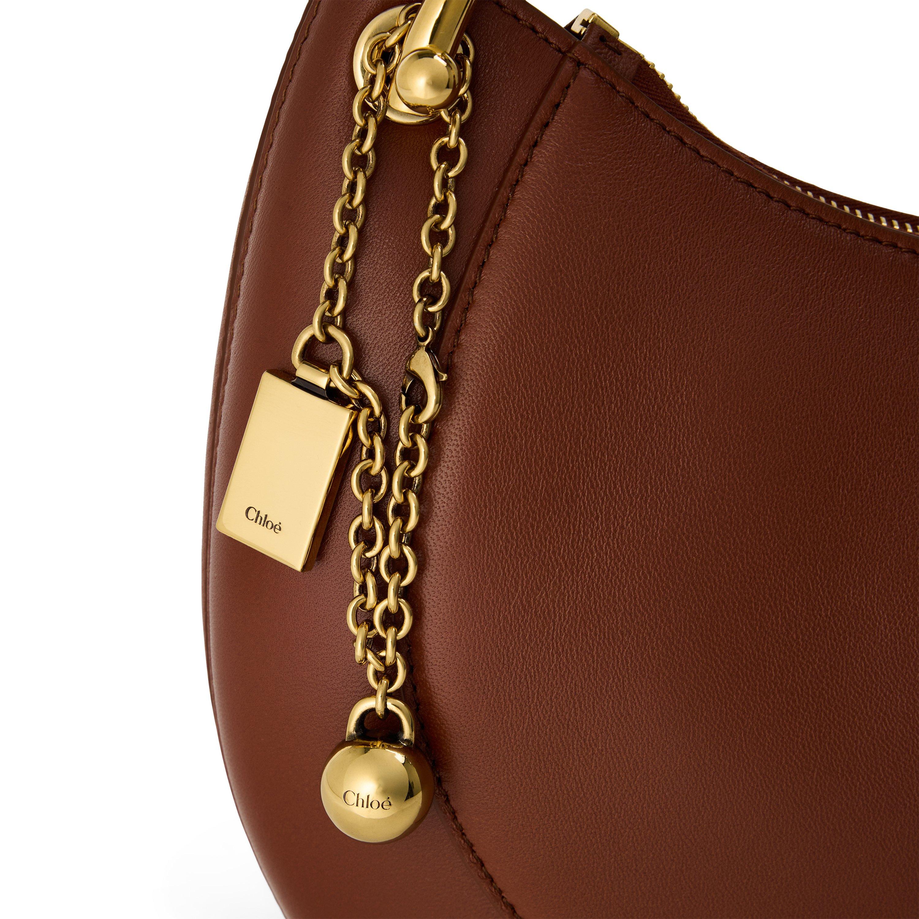 Blushy Brown - Chloe - Women's Chloe Banana Top Handle Bag - 3