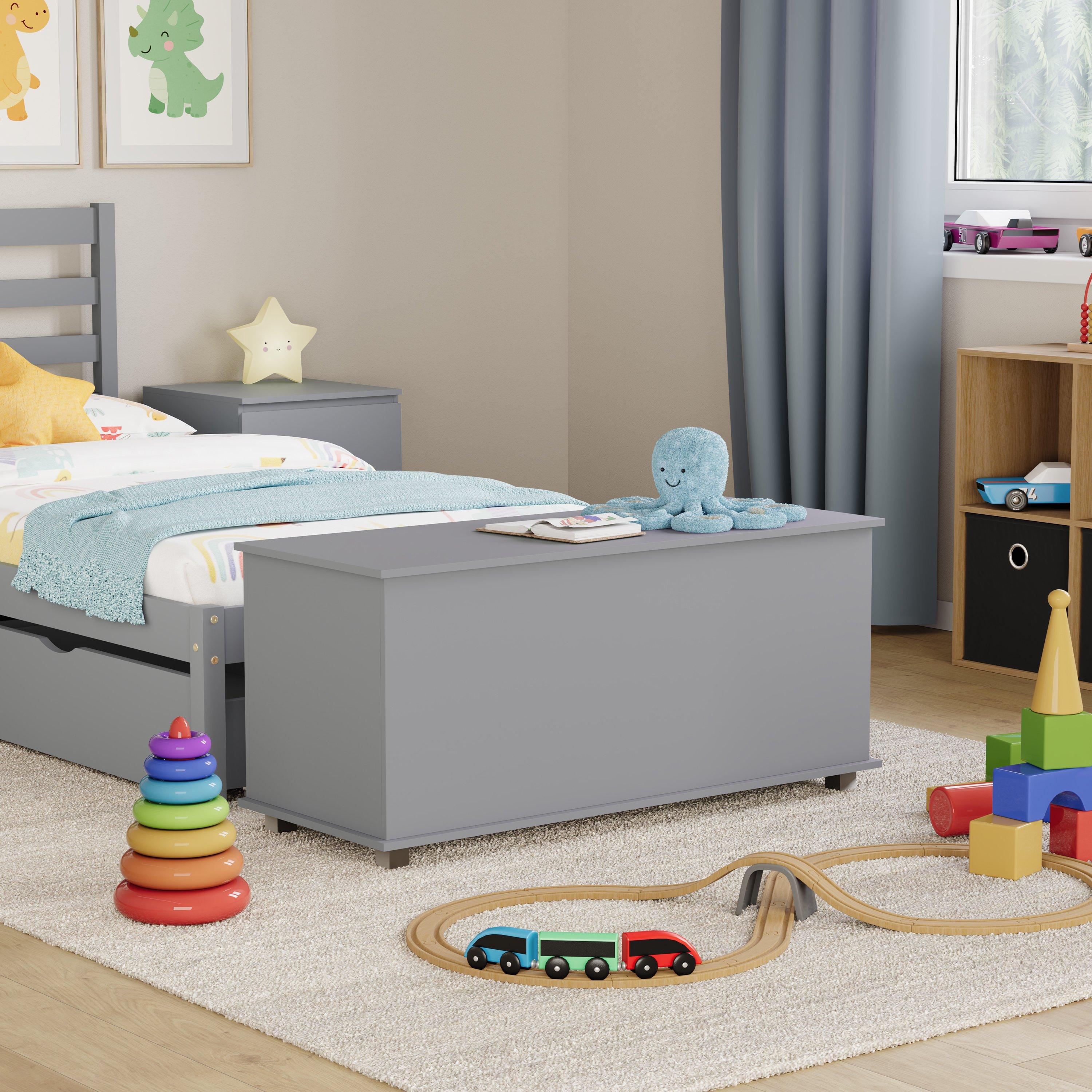 Grey - Lassic - Leon Storage Ottoman Toy Box - 1