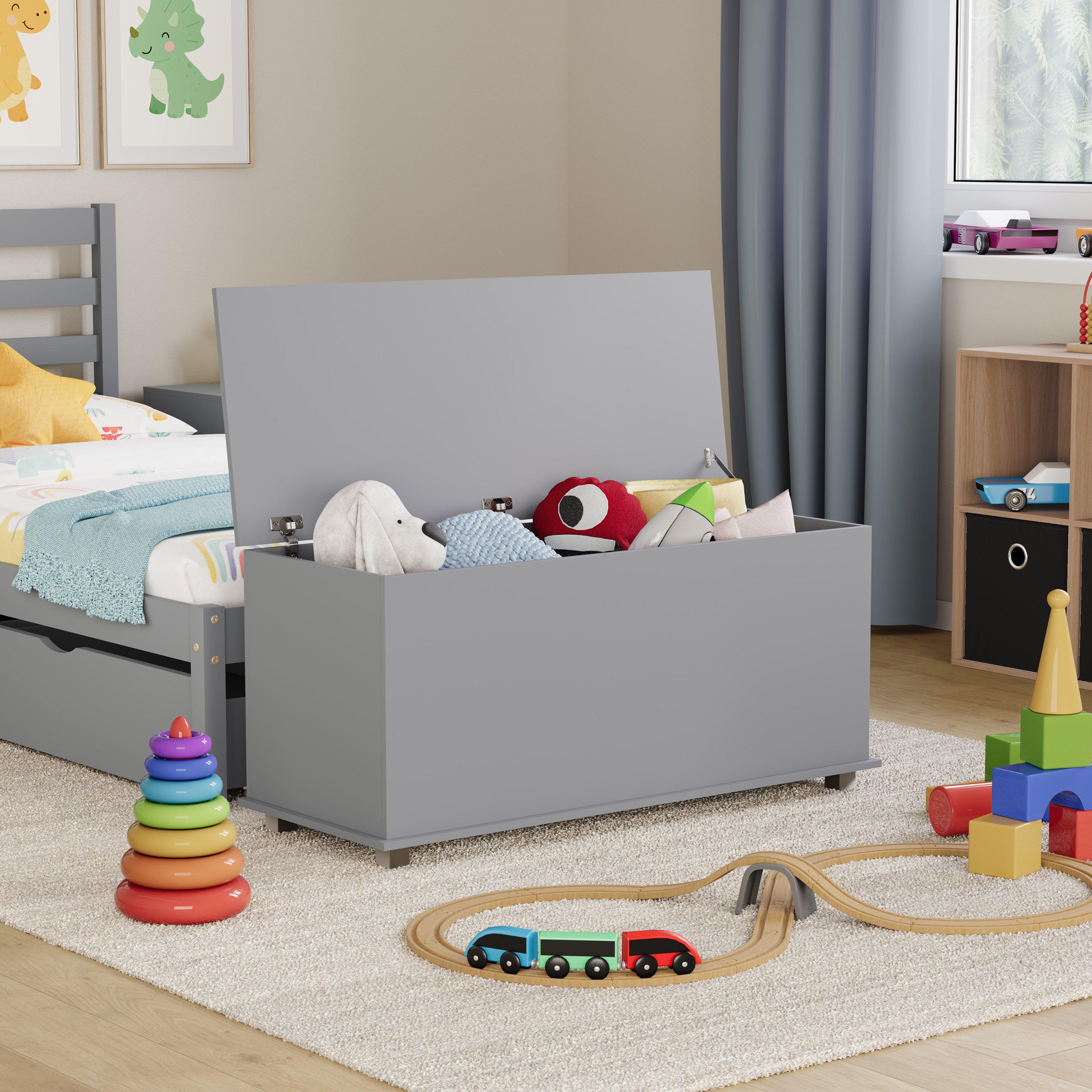 Grey - Lassic - Leon Storage Ottoman Toy Box - 3