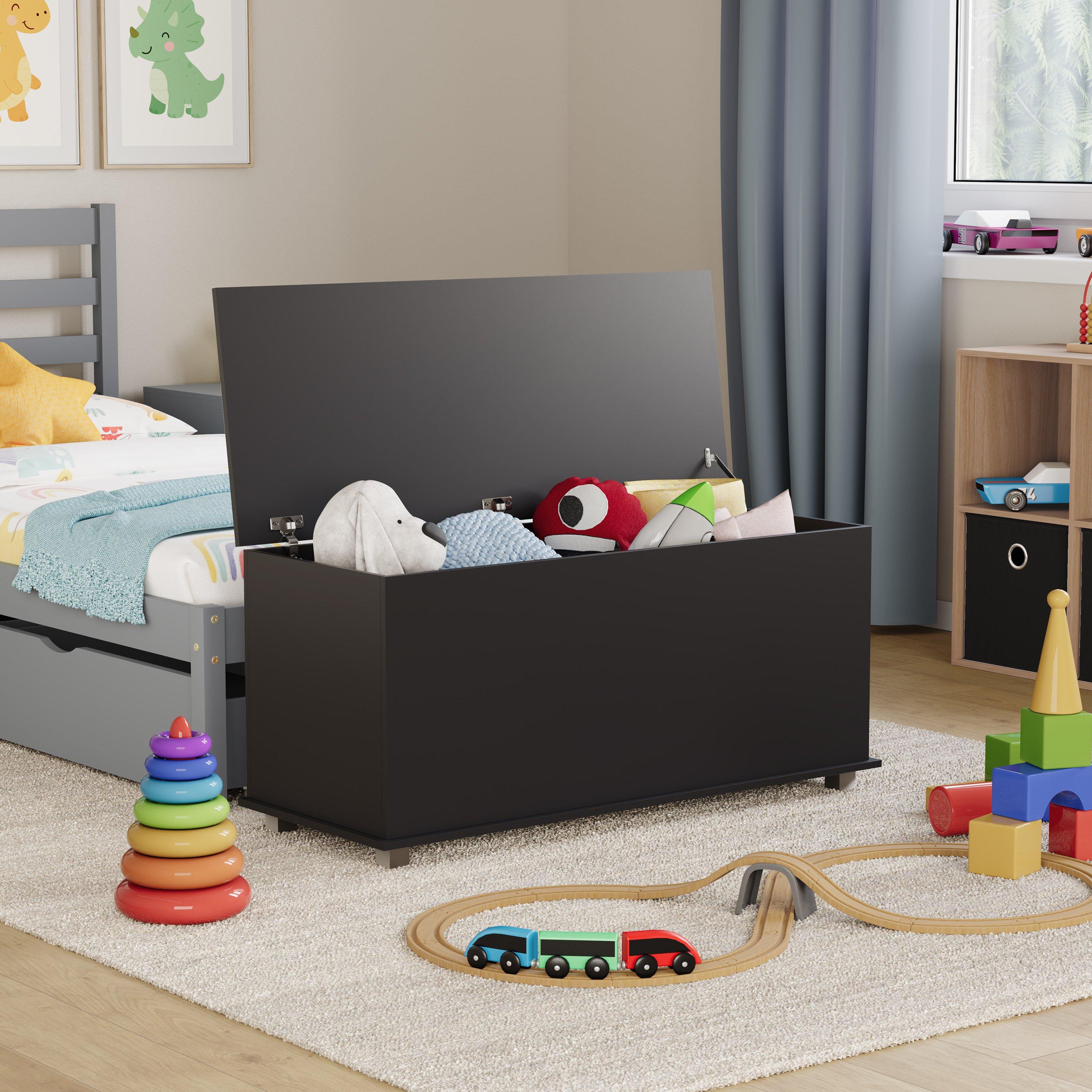 Black - Lassic - Leon Storage Ottoman Toy Box - 3