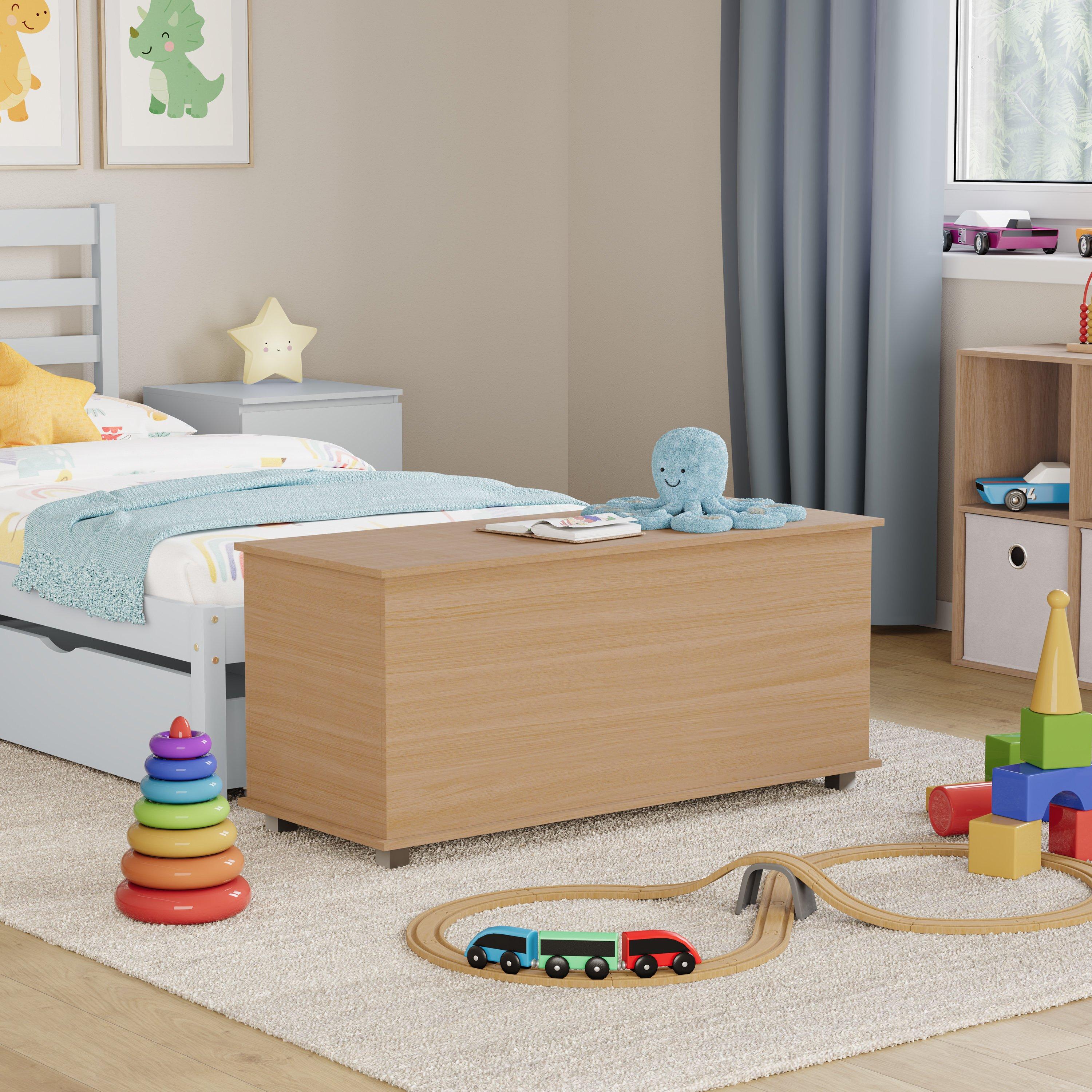 Pine - Lassic - Leon Storage Ottoman Toy Box - 1