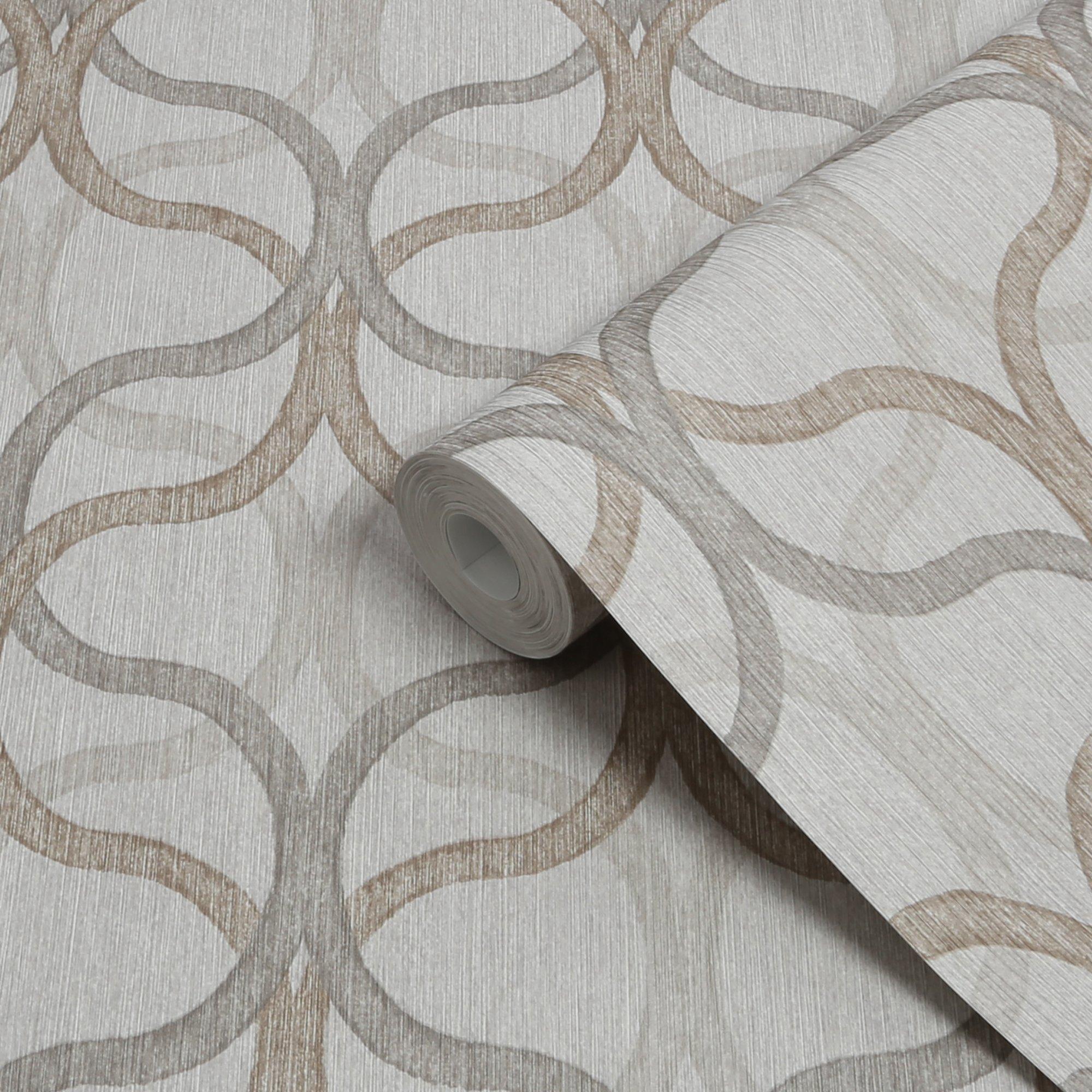 Beige - Boutique - Boutique Refine Geometric Natural Wallpaper - 3