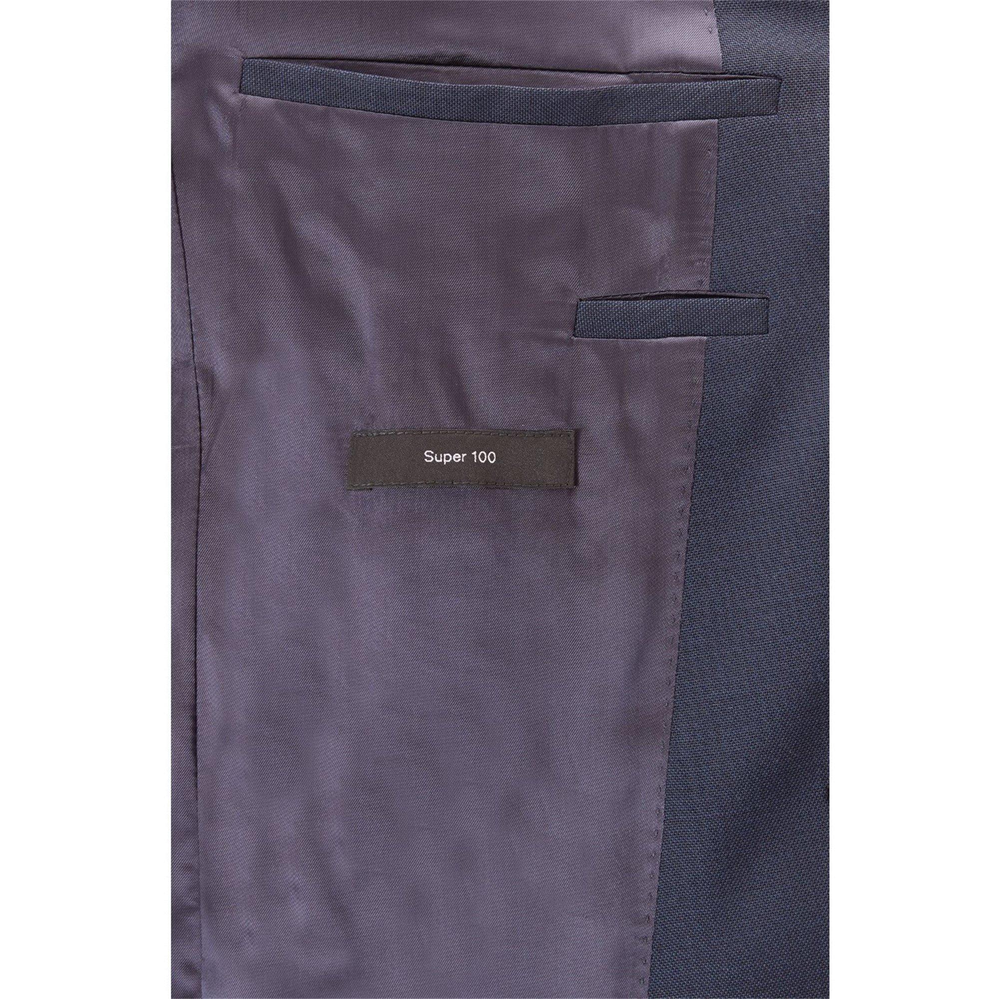 Navy - Boss - Men's Rawen Structured Long Sleeve Button Blazer - 4