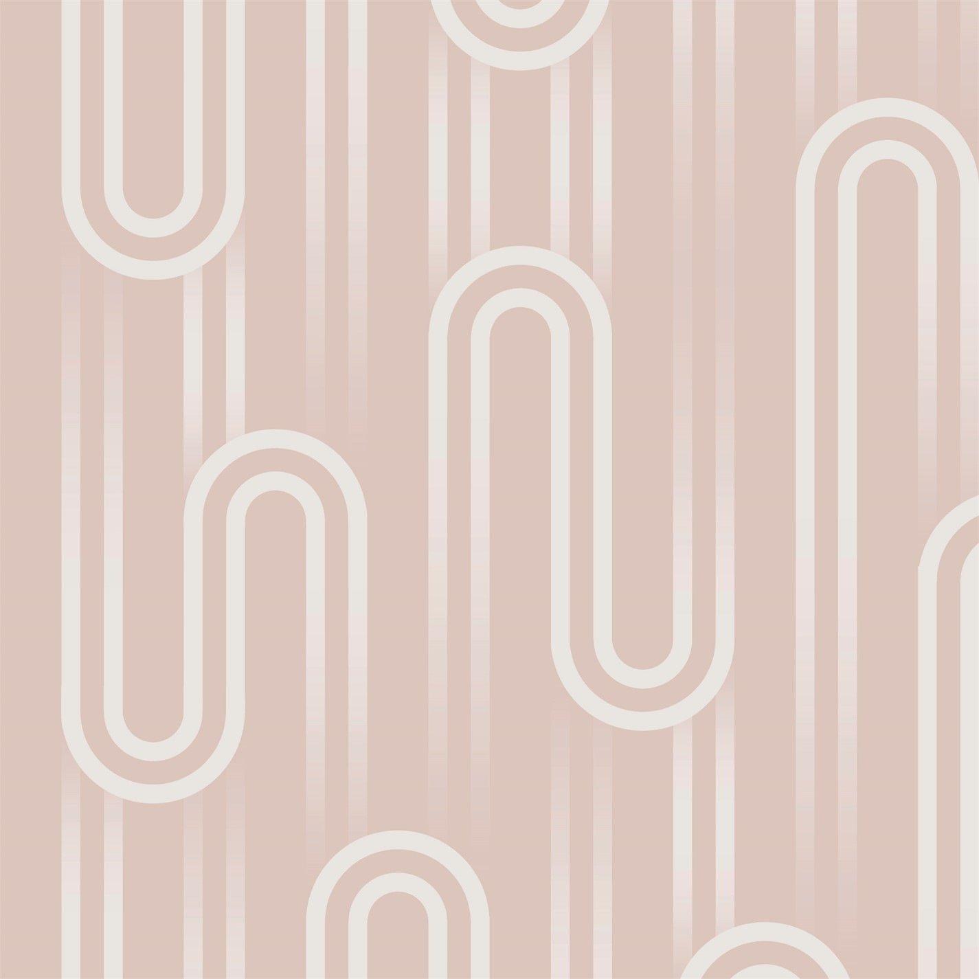 Envy  Ups N Downs Peach Wallpaper - Pink