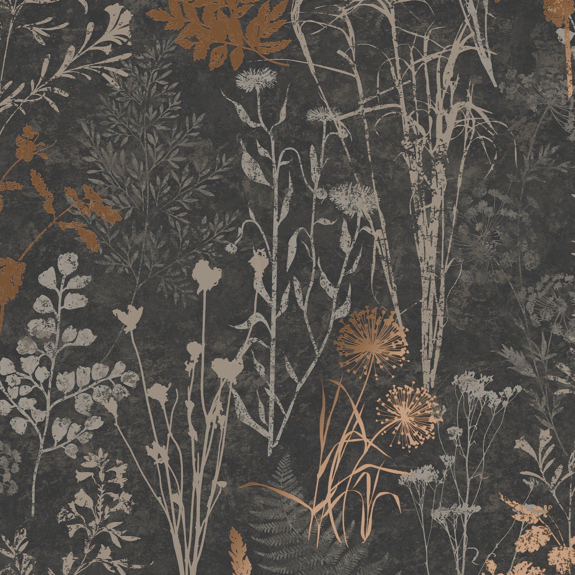 Copper - Superfresco Easy - Superfresco Easy Organics Black/Copper Wallpaper - 2