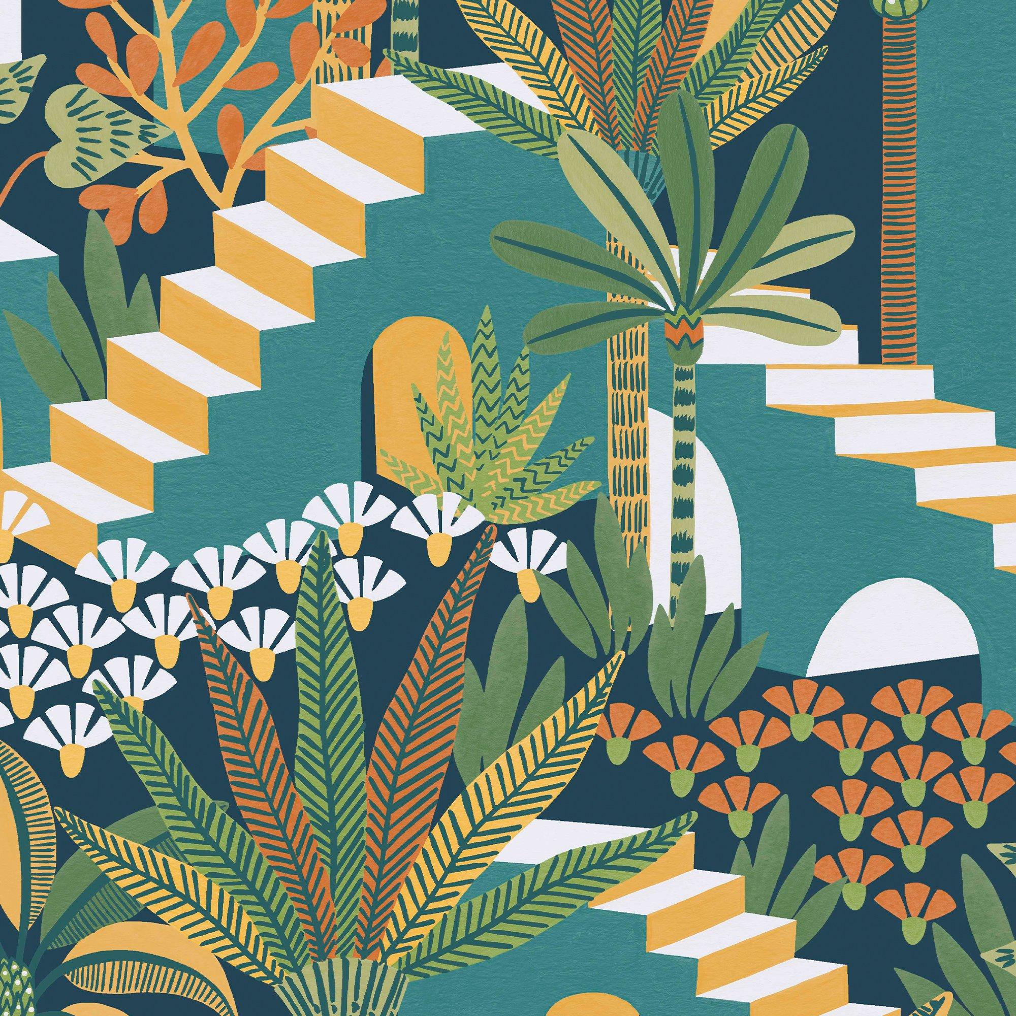 Green - Envy - Envy Vacay Tropical Night Wallpaper - 4