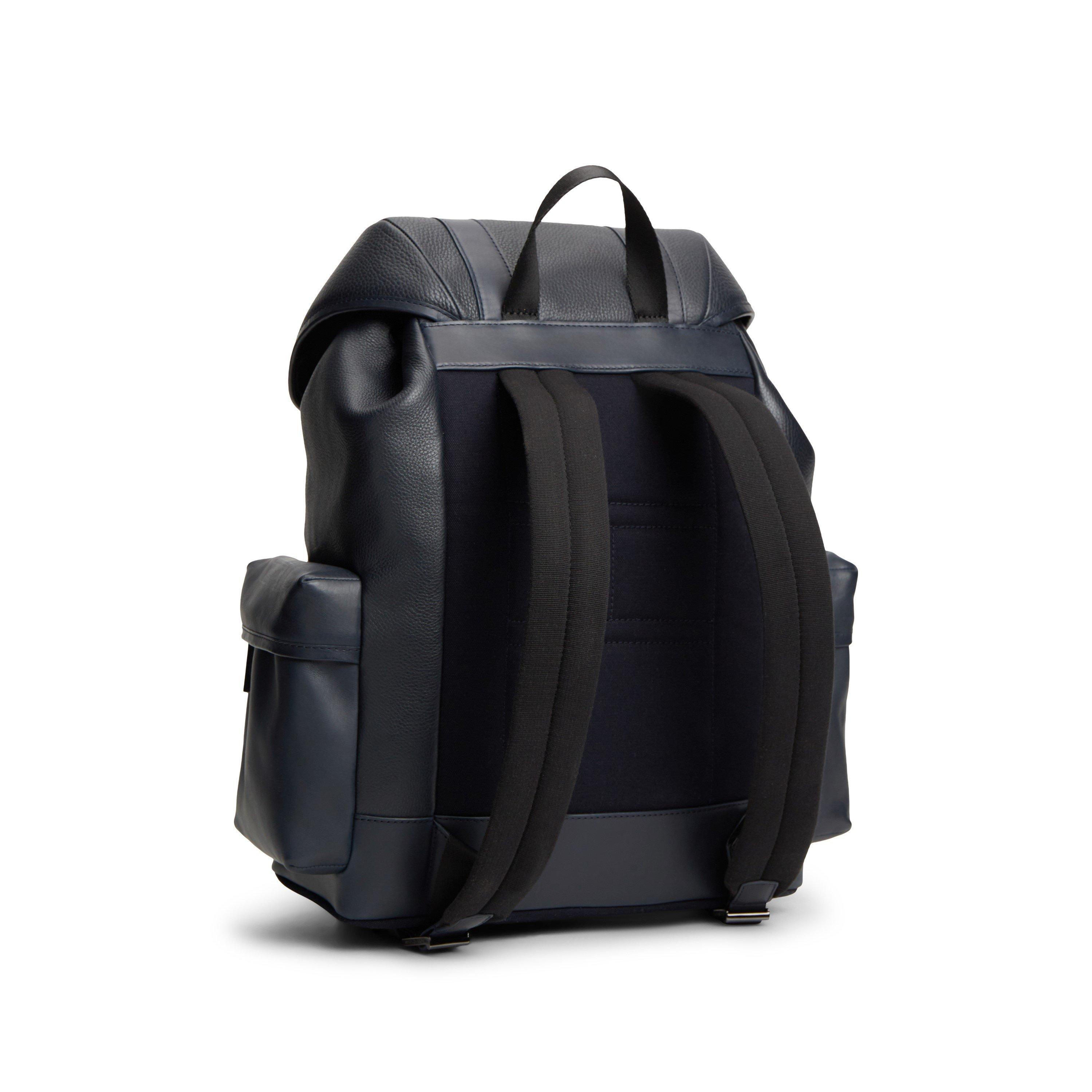 Space Blue - Tommy Hilfiger - Signature Stripe Leather Backpack - 5