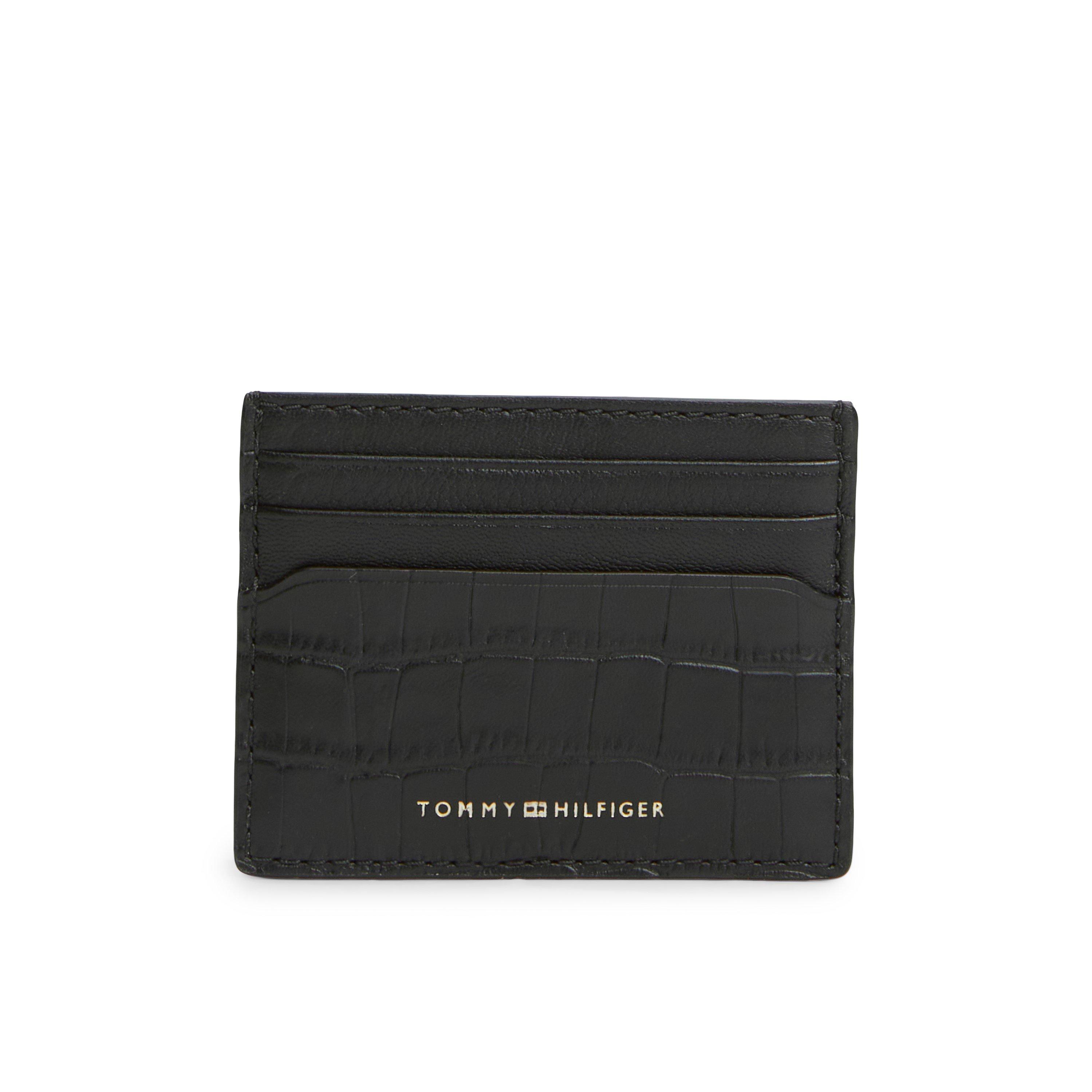 Black - Tommy Hilfiger - Leather Croc Cardholder - 1