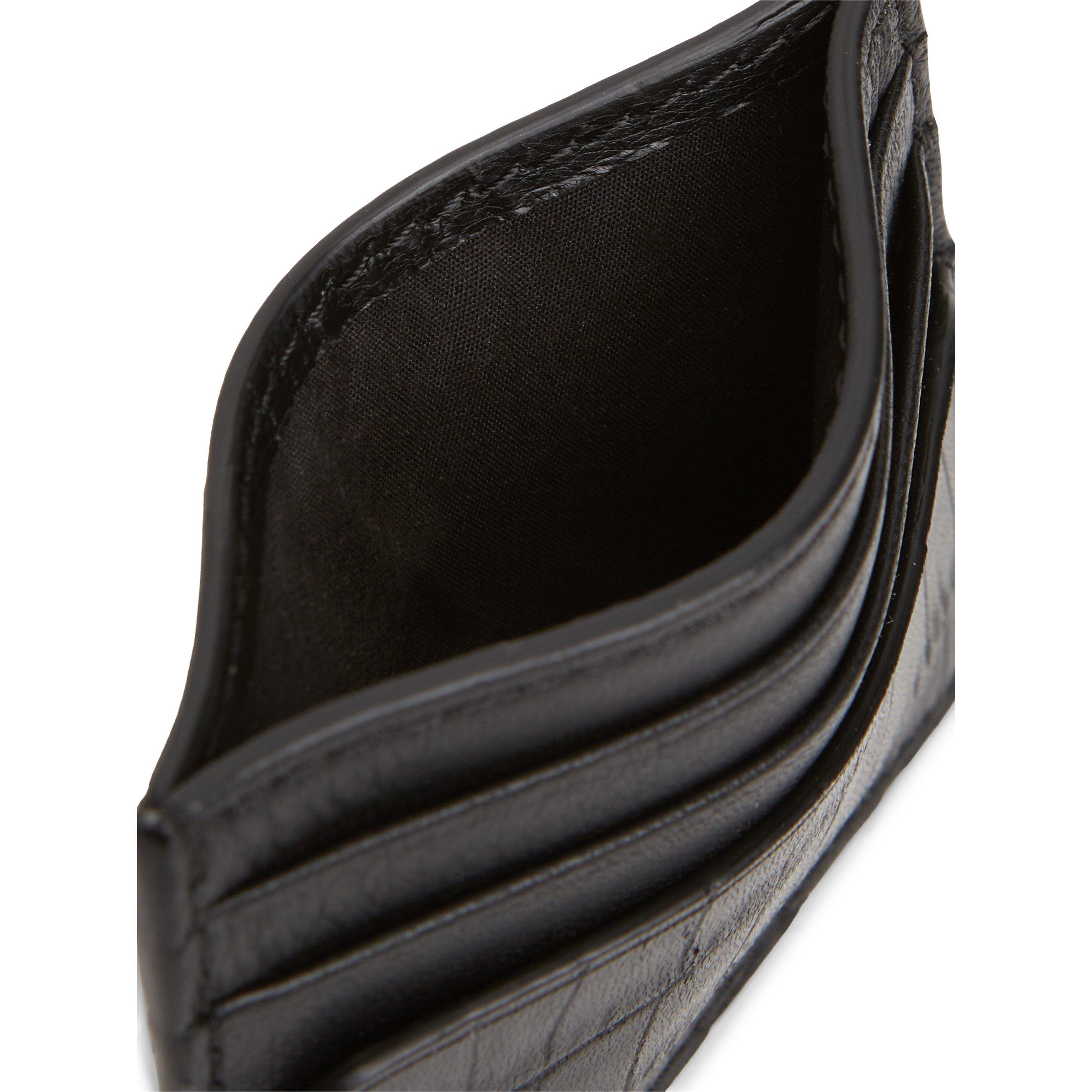Black - Tommy Hilfiger - Leather Croc Cardholder - 2