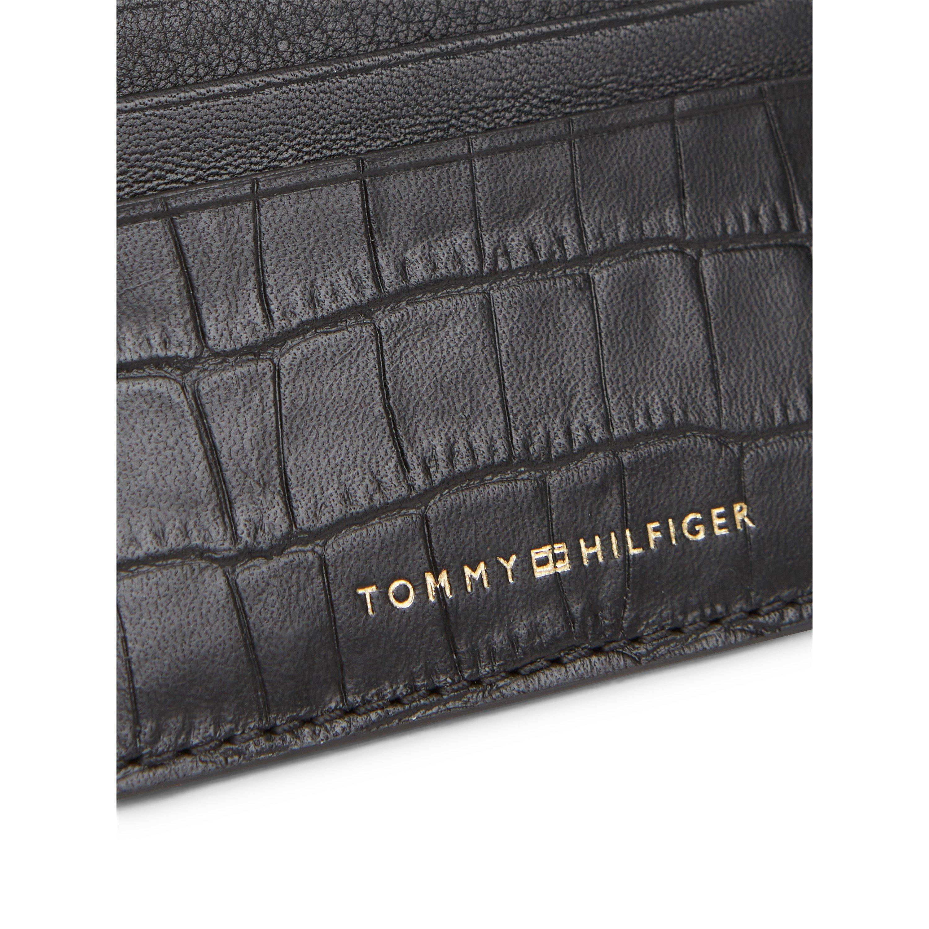 Black - Tommy Hilfiger - Leather Croc Cardholder - 3