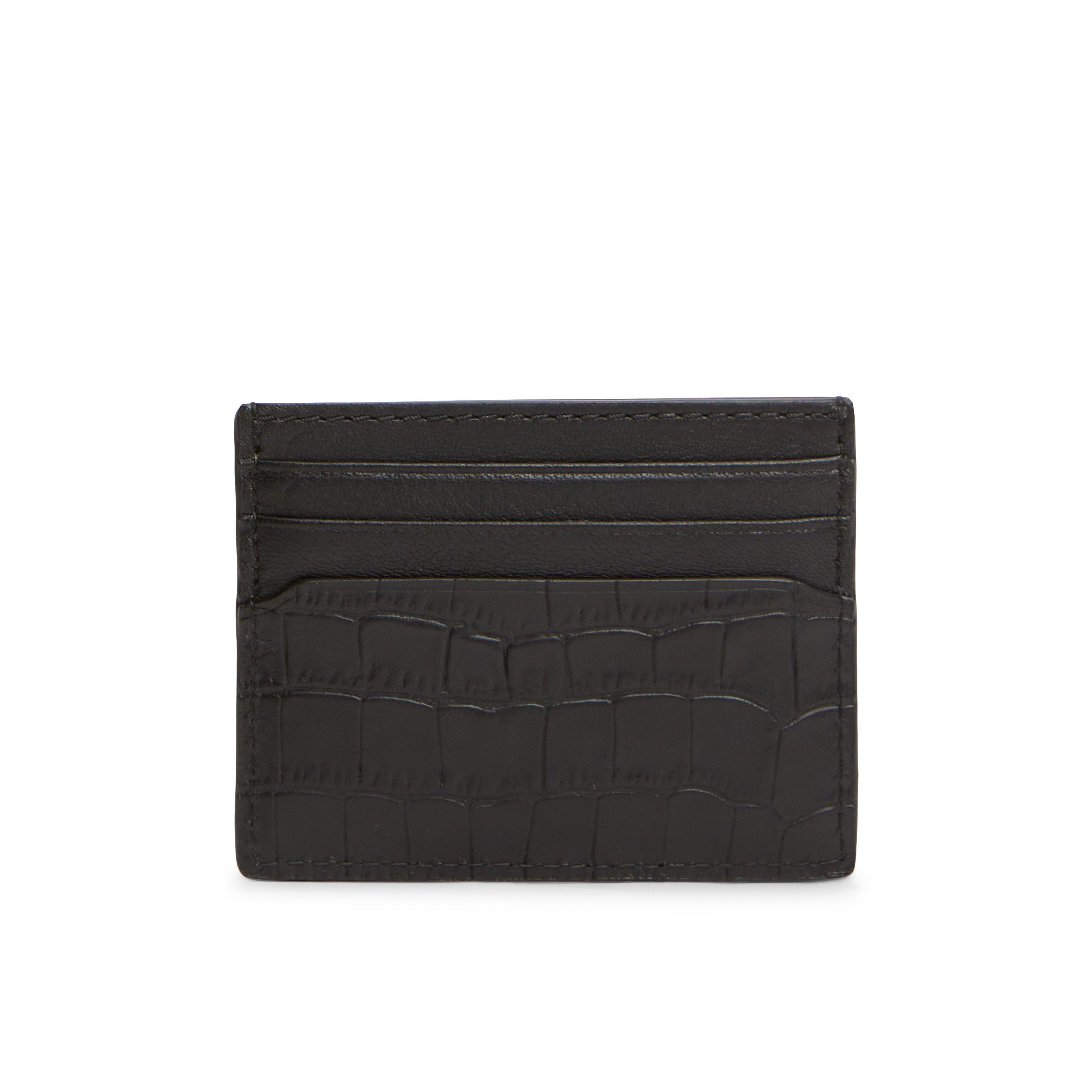 Black - Tommy Hilfiger - Leather Croc Cardholder - 4