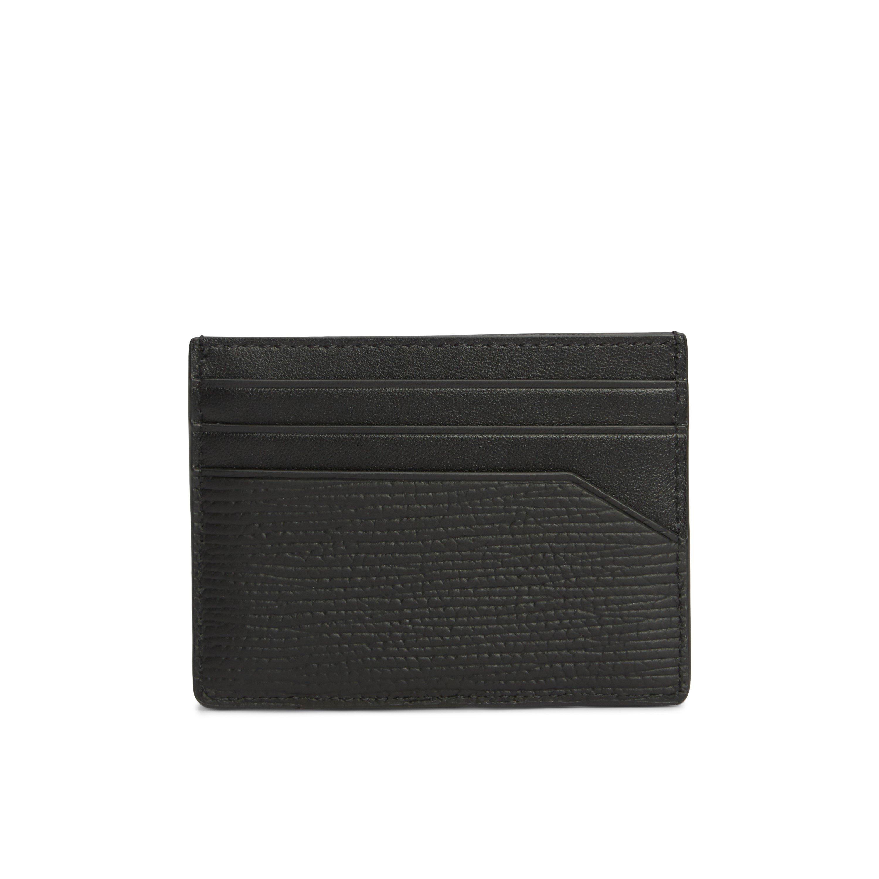 Schwarz - Tommy Hilfiger - Men's Business Saffiano Leather Card Holder - 4