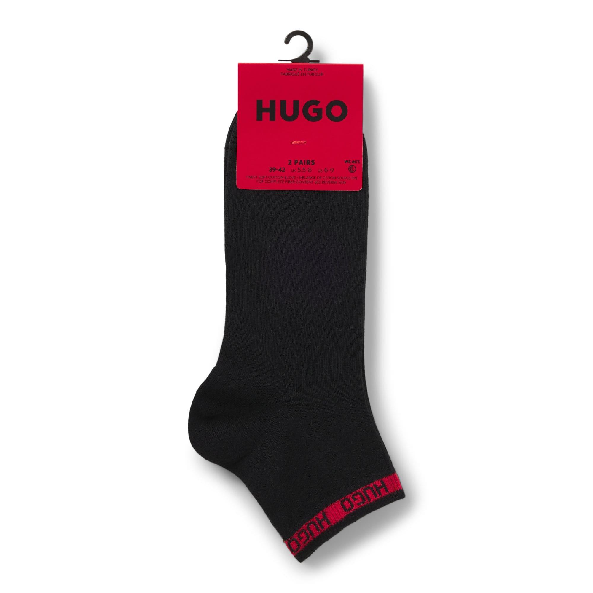 Black - Hugo - 2 Pack of Logo Tape Socks - 2