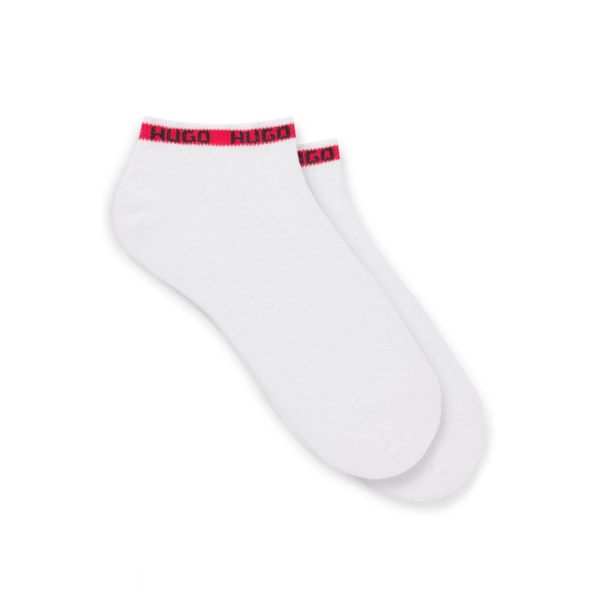 White - Hugo - 2 Pack of Tape Logo Socks - 1