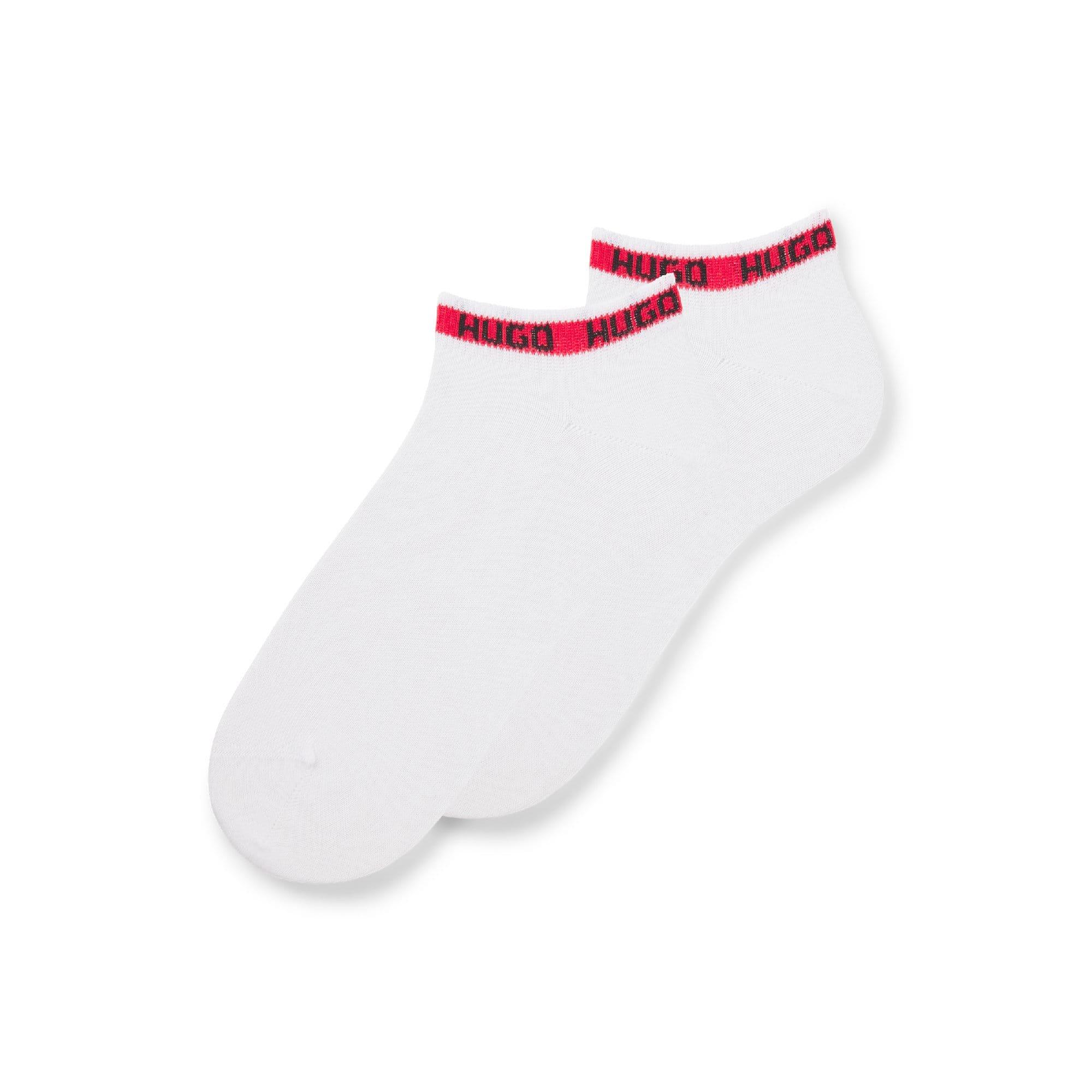 White - Hugo - 2 Pack of Tape Logo Socks - 2