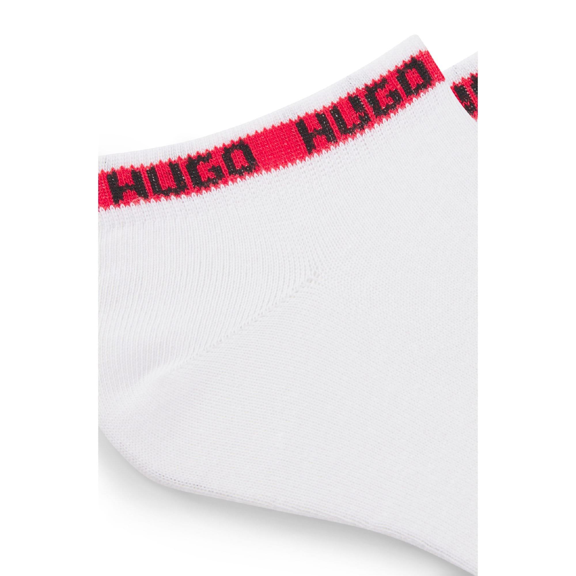 White - Hugo - 2 Pack of Tape Logo Socks - 4