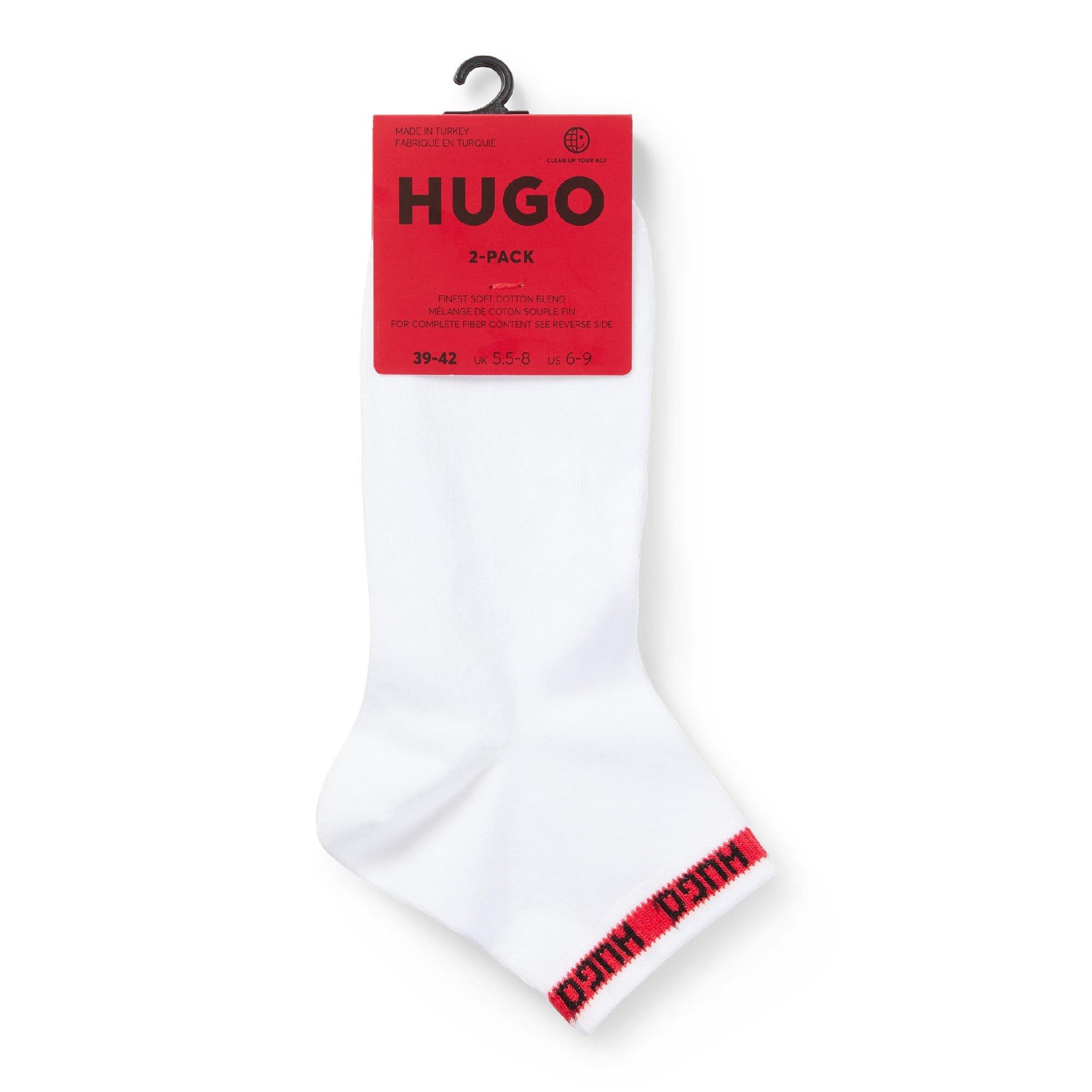 White - Hugo - 2 Pack of Logo Tape Socks - 2