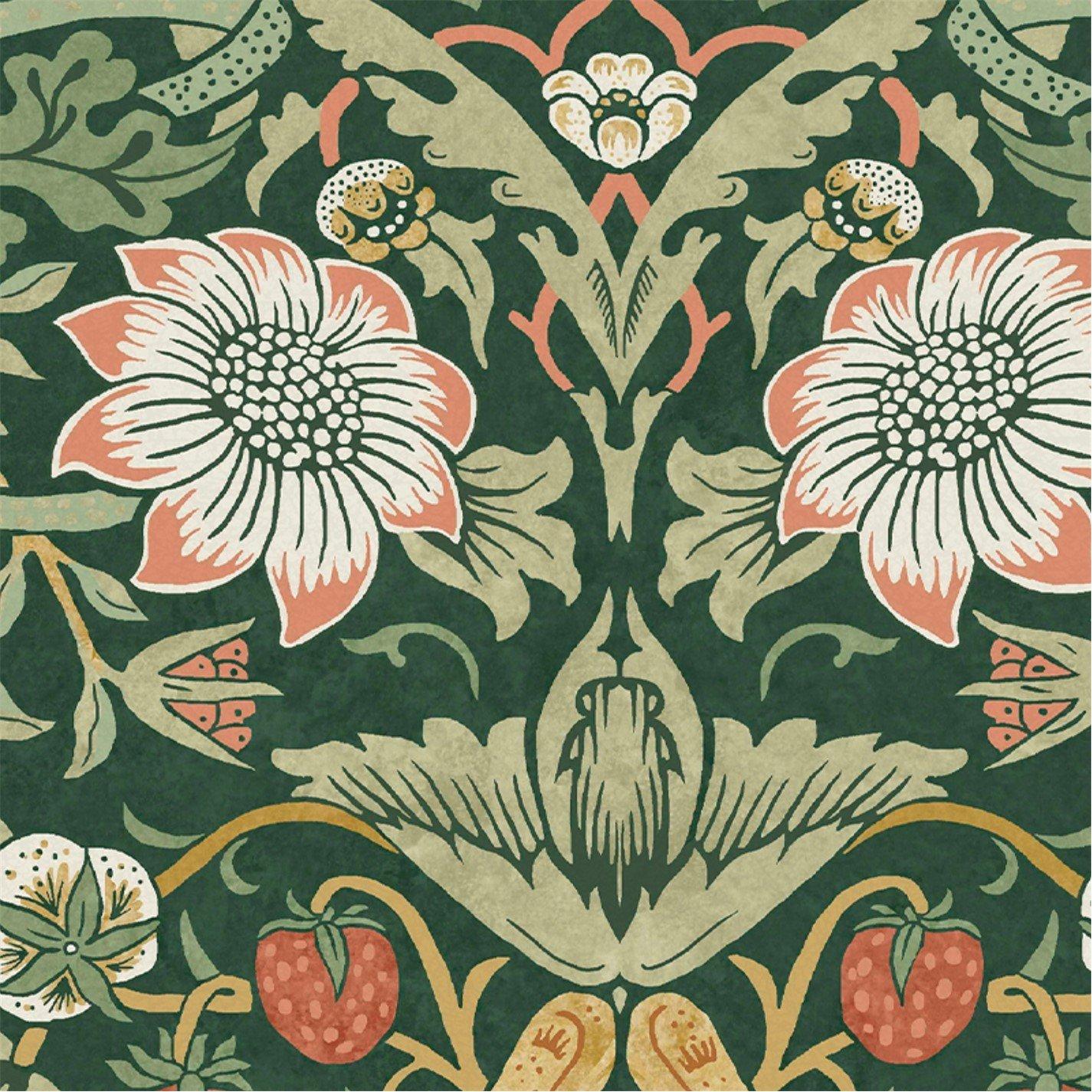 Rich Green - William Morris at Home - Strawberry Thief Rich Green - 4