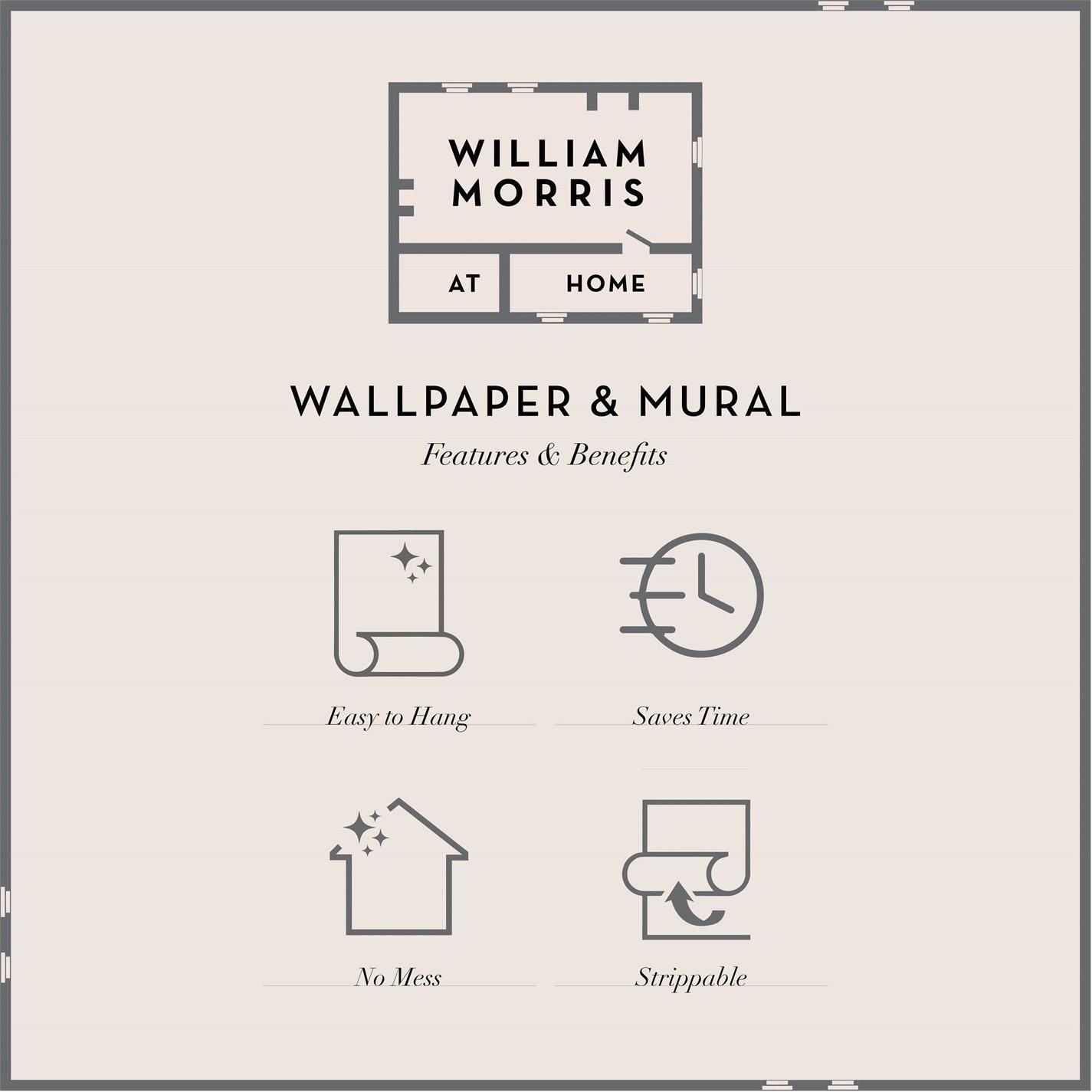 Blue - William Morris at Home - Acanthus Blue Wallpaper - 5