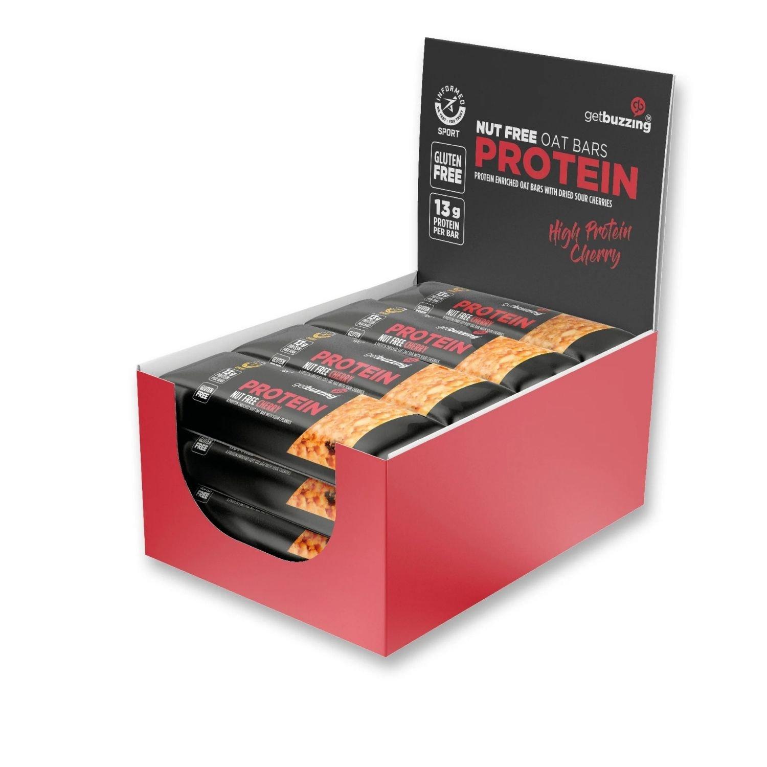 Get Buzzing  Cherry Protein Flapjack (12 X 55G) - Pack of 12