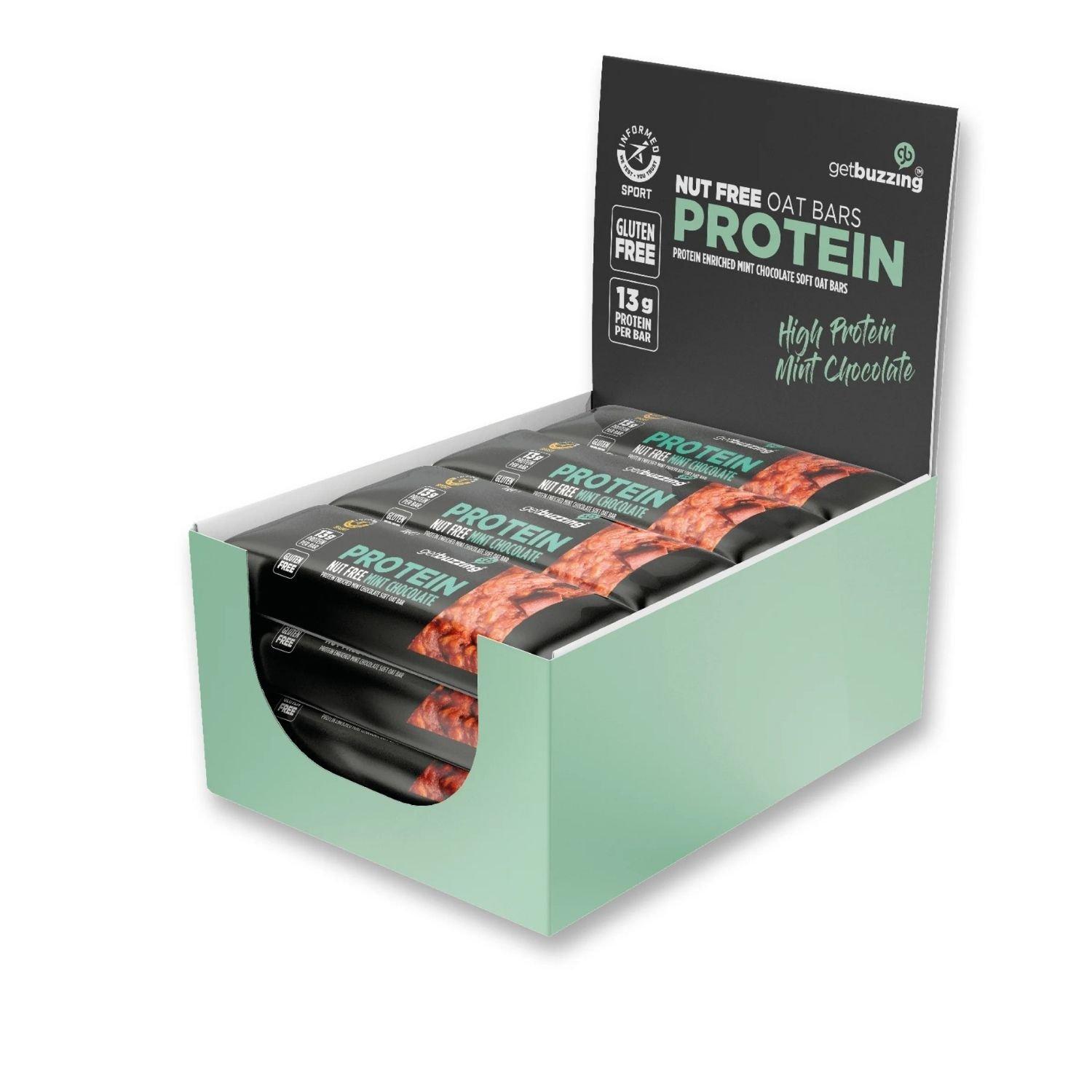 Get Buzzing Get Buzzing Protein Flapjack (12 x 55g) - Mint Chocolate