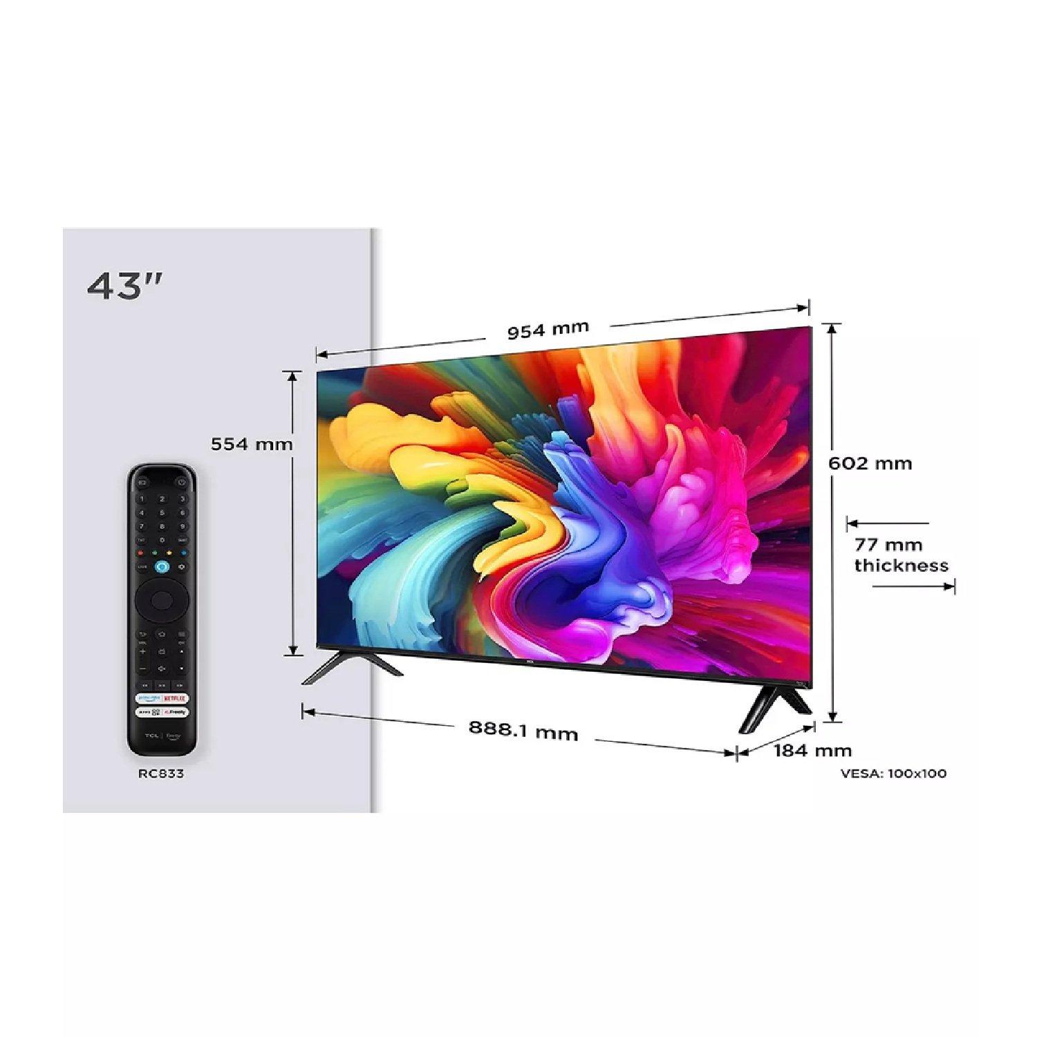 Black - TCL - 43” QLED Full HD Smart Fire TV - 2