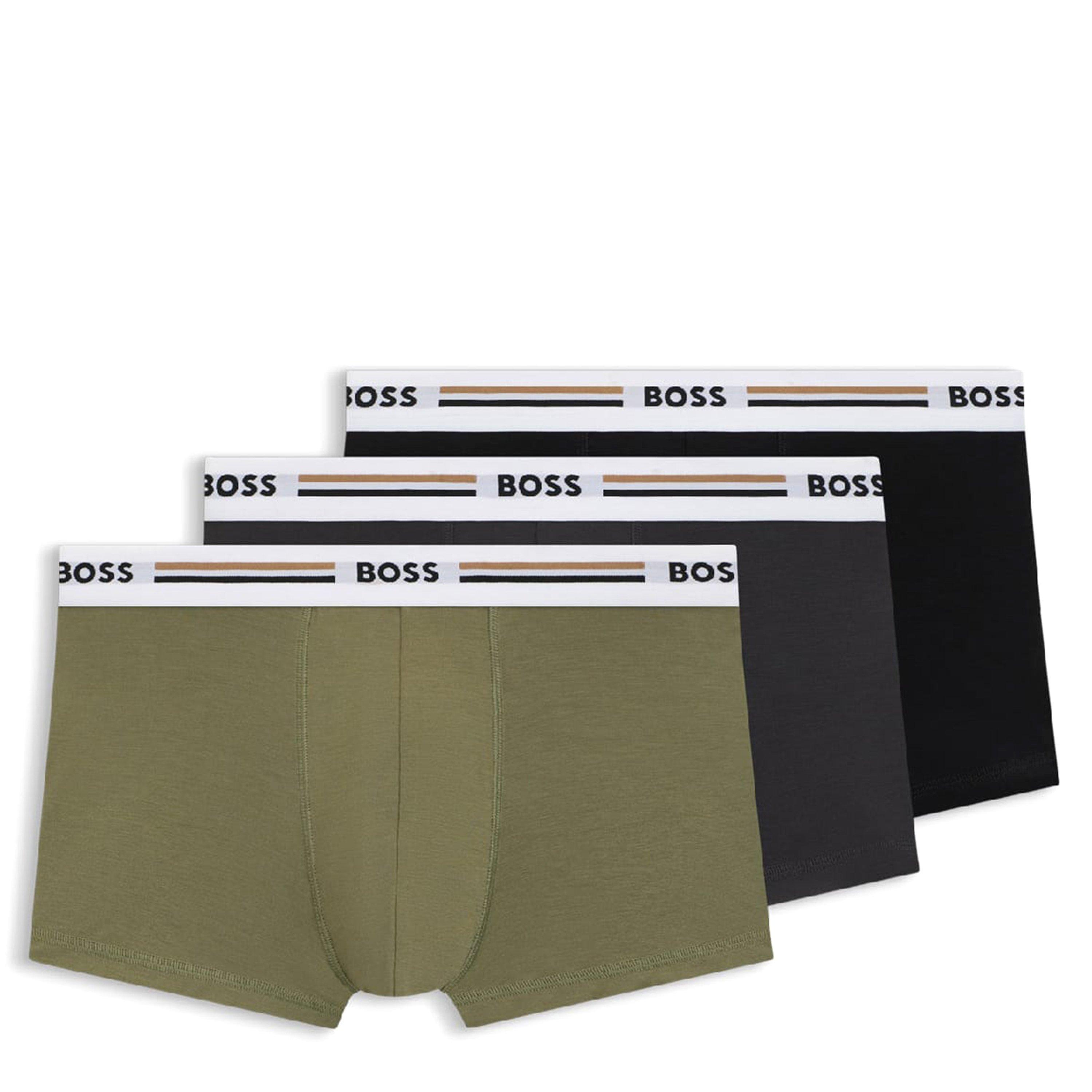 Boss Men's 3 Pack Of Revive Trunks -  Colour - L
