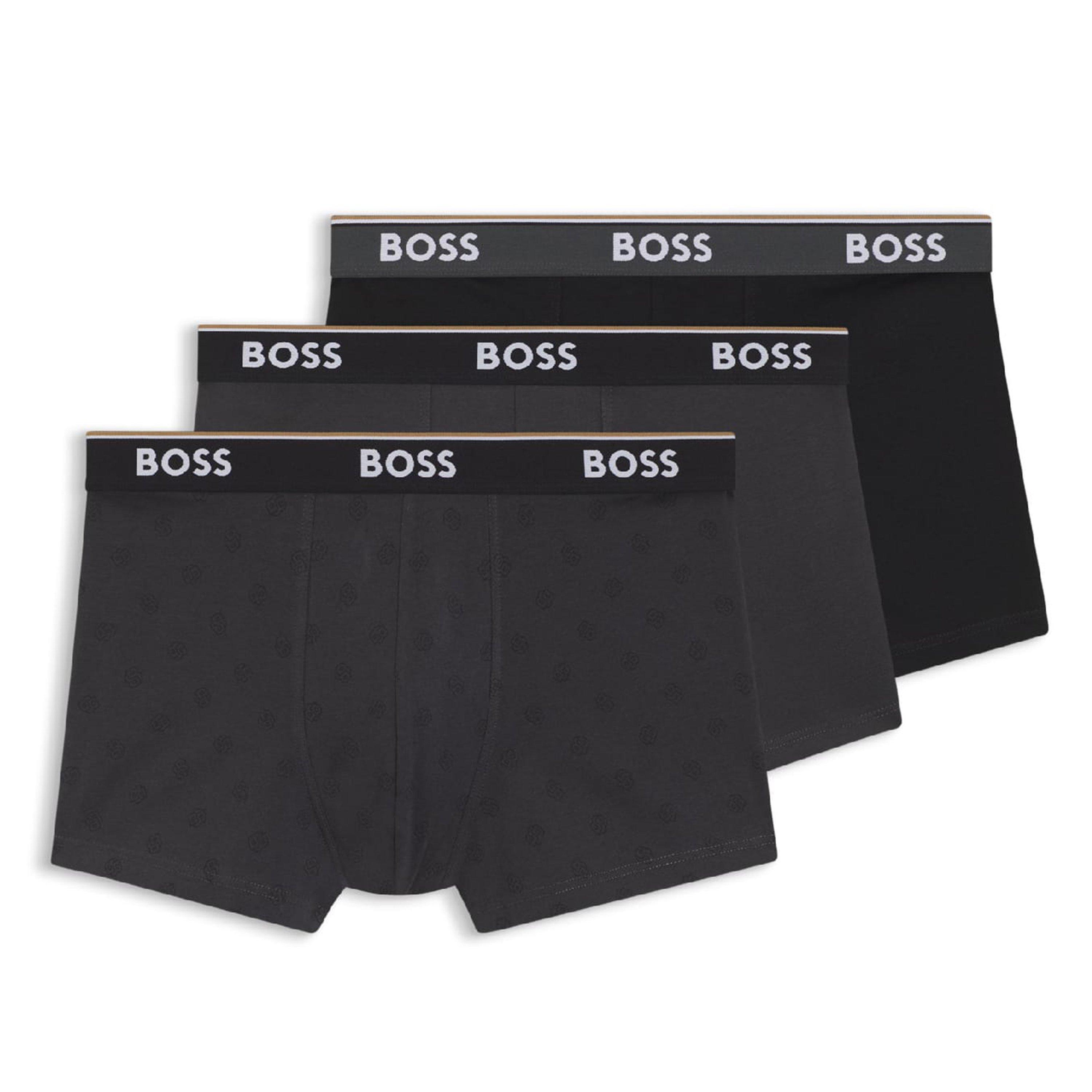 Boss Men's 3 Pack Of Power Design Trunks -  Colour - L
