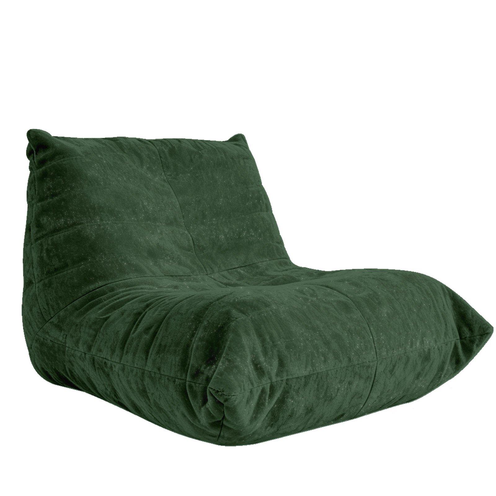 Green - Urban Meuble - Luxury Chenille Bean Bag Lazy Sofa - 5