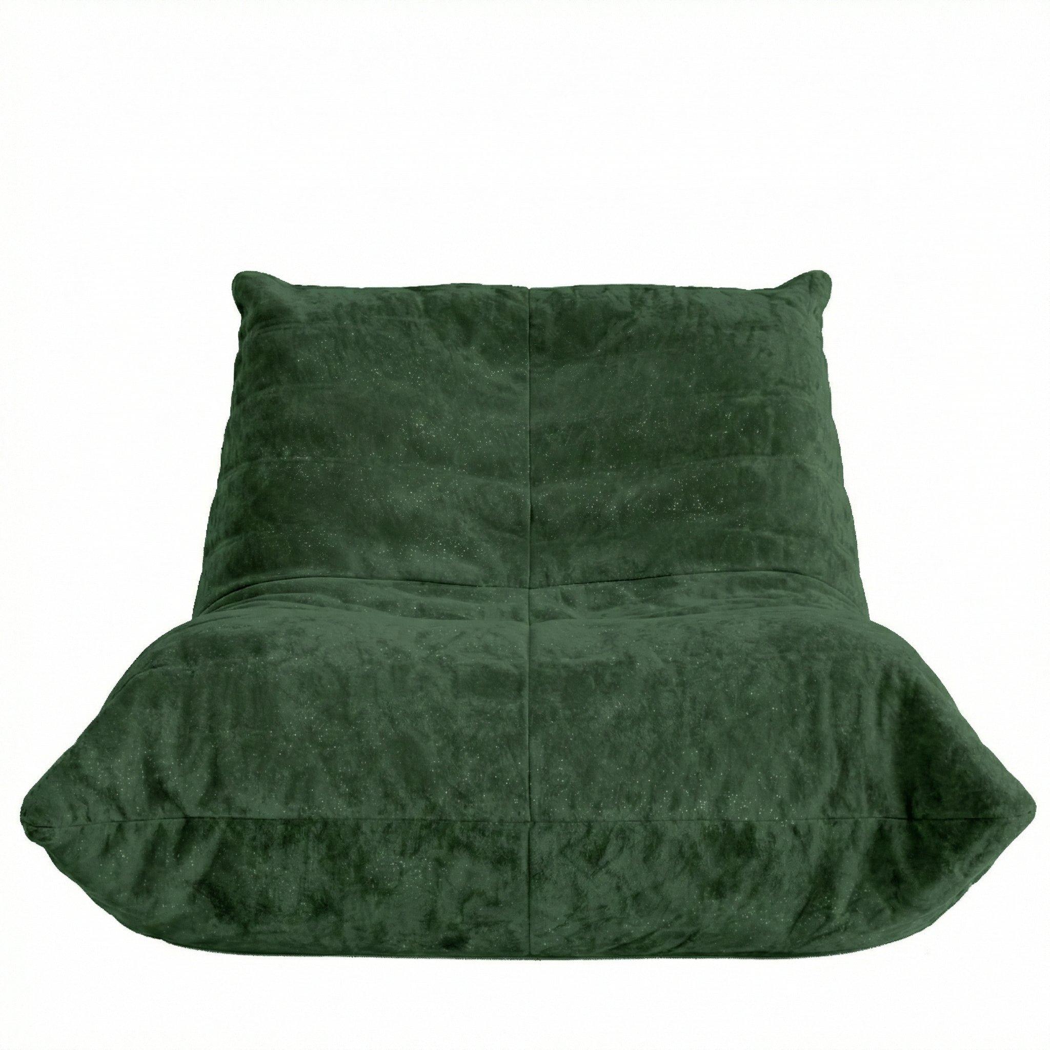 Green - Urban Meuble - Luxury Chenille Bean Bag Lazy Sofa - 7