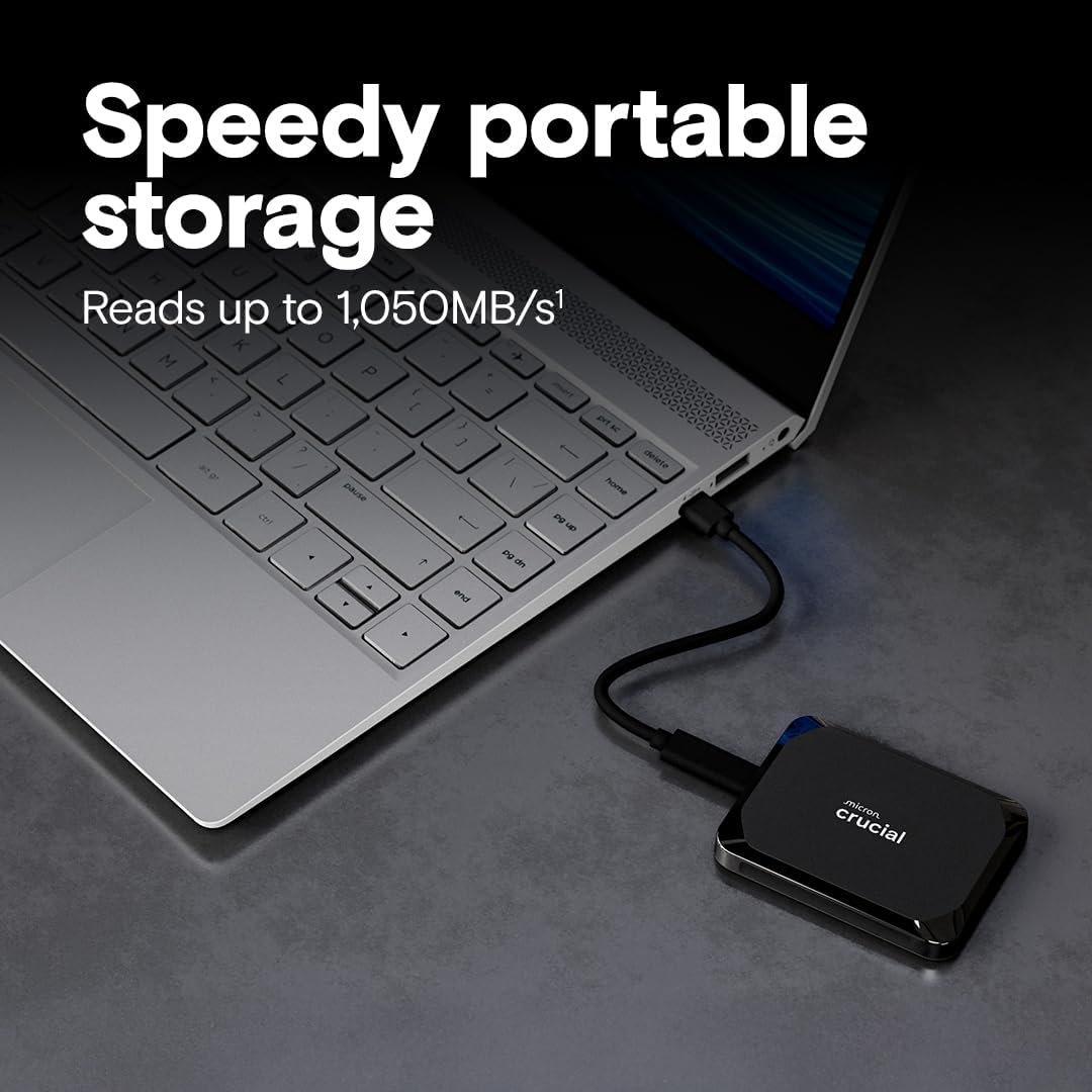 Black - Crucial Technology - Crucial CT1000X9SSD9 External Portable SSD - 2