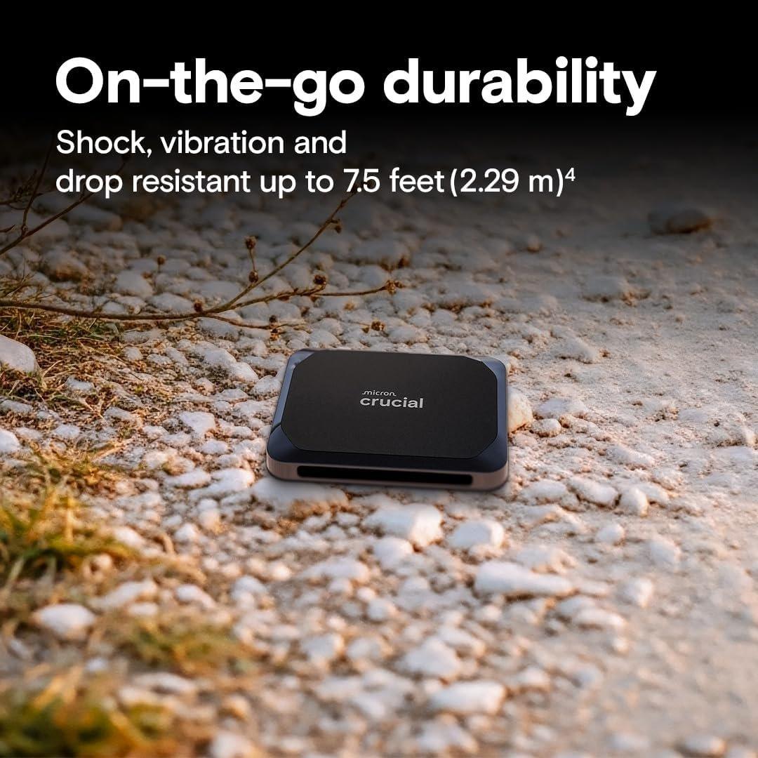 Black - Crucial Technology - Crucial CT1000X9SSD9 External Portable SSD - 3