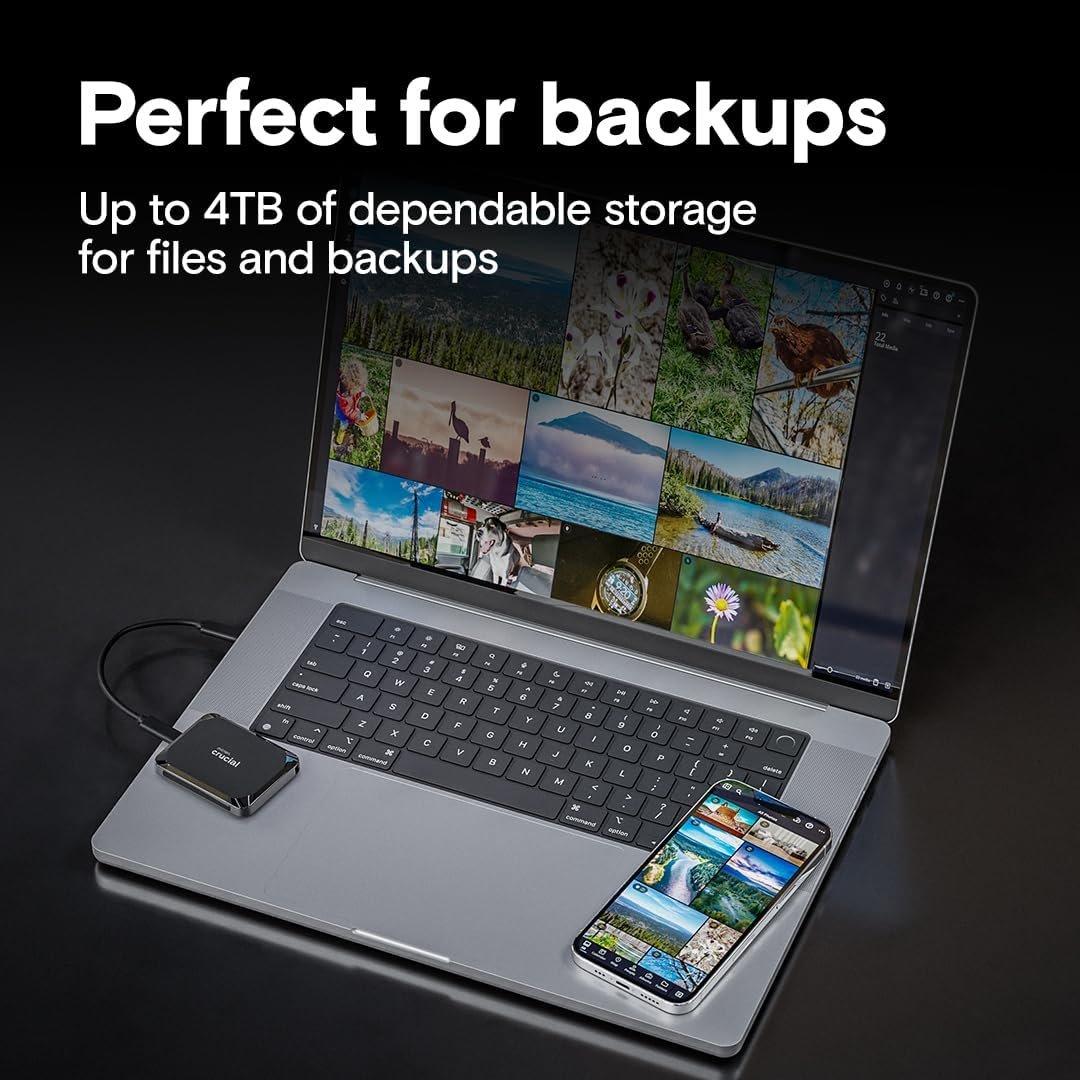 Black - Crucial Technology - Crucial CT1000X9SSD9 External Portable SSD - 5